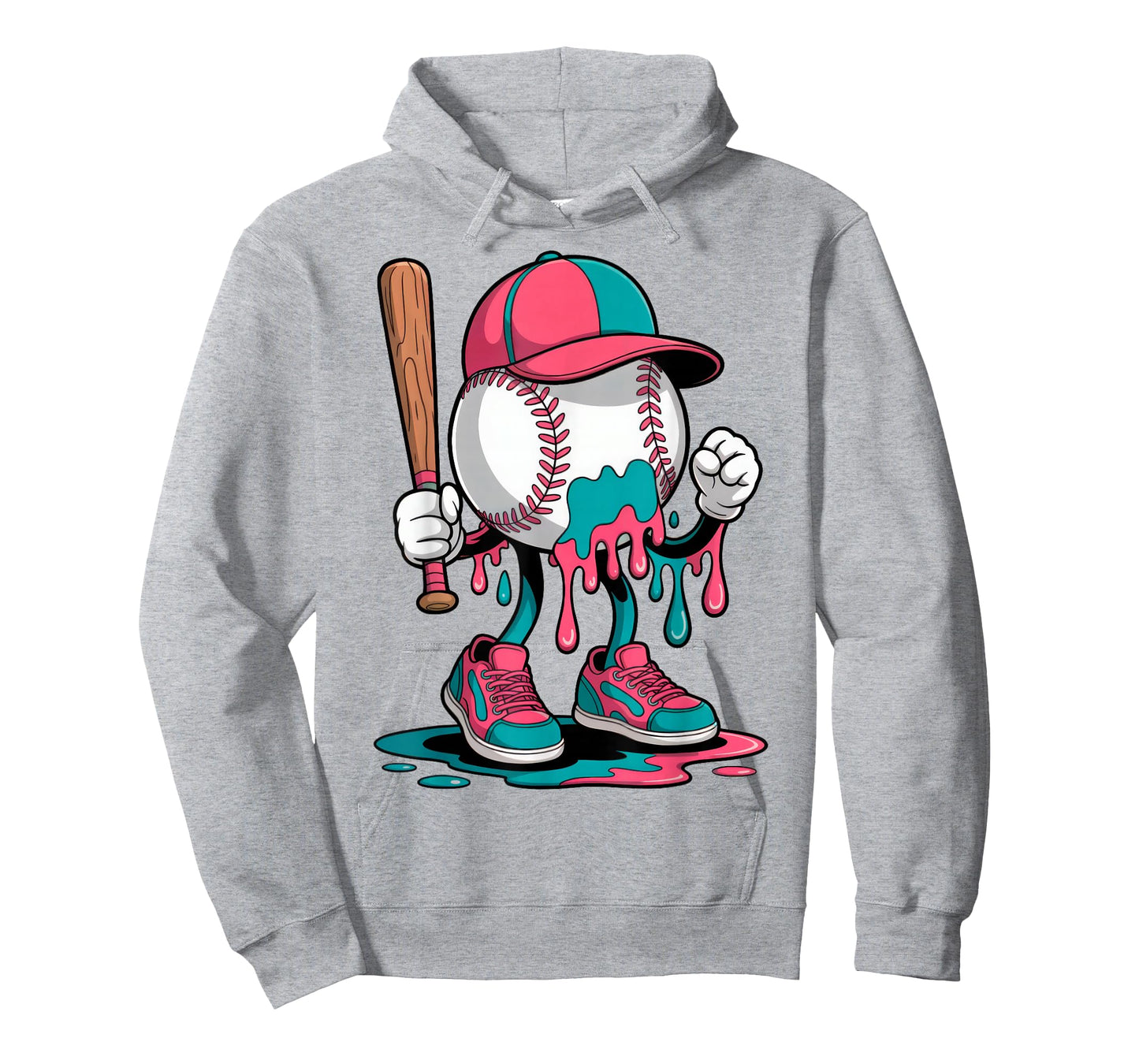 Baseball Drip for Boys Ice Cream Drip Boys Kids Baseball T-Shirt
