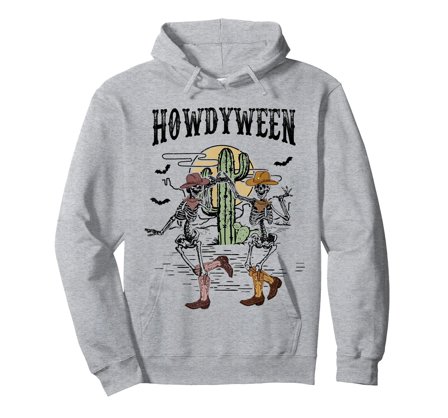Howdy Retro Desert Dancing Skeleton Cowboy Boots Hat Western T-Shirt