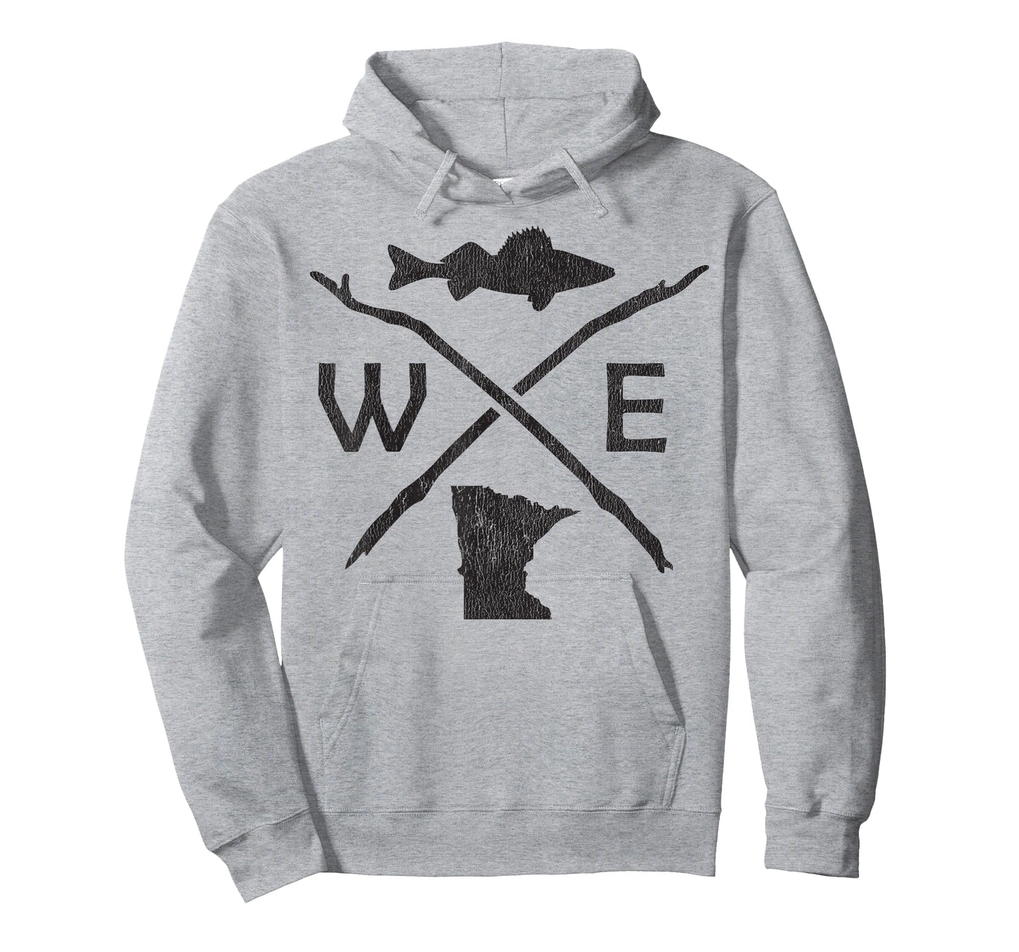 Walleye Fishing - Minnesota Walleye Fishing Compass T-Shirt