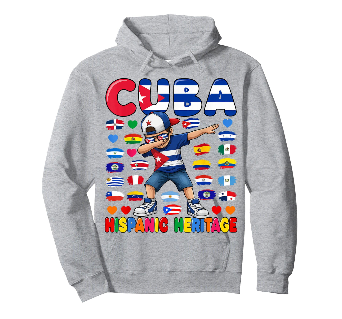 Hispanic Heritage Month Dabbing Boy Cuba Flag Cuban T-Shirt
