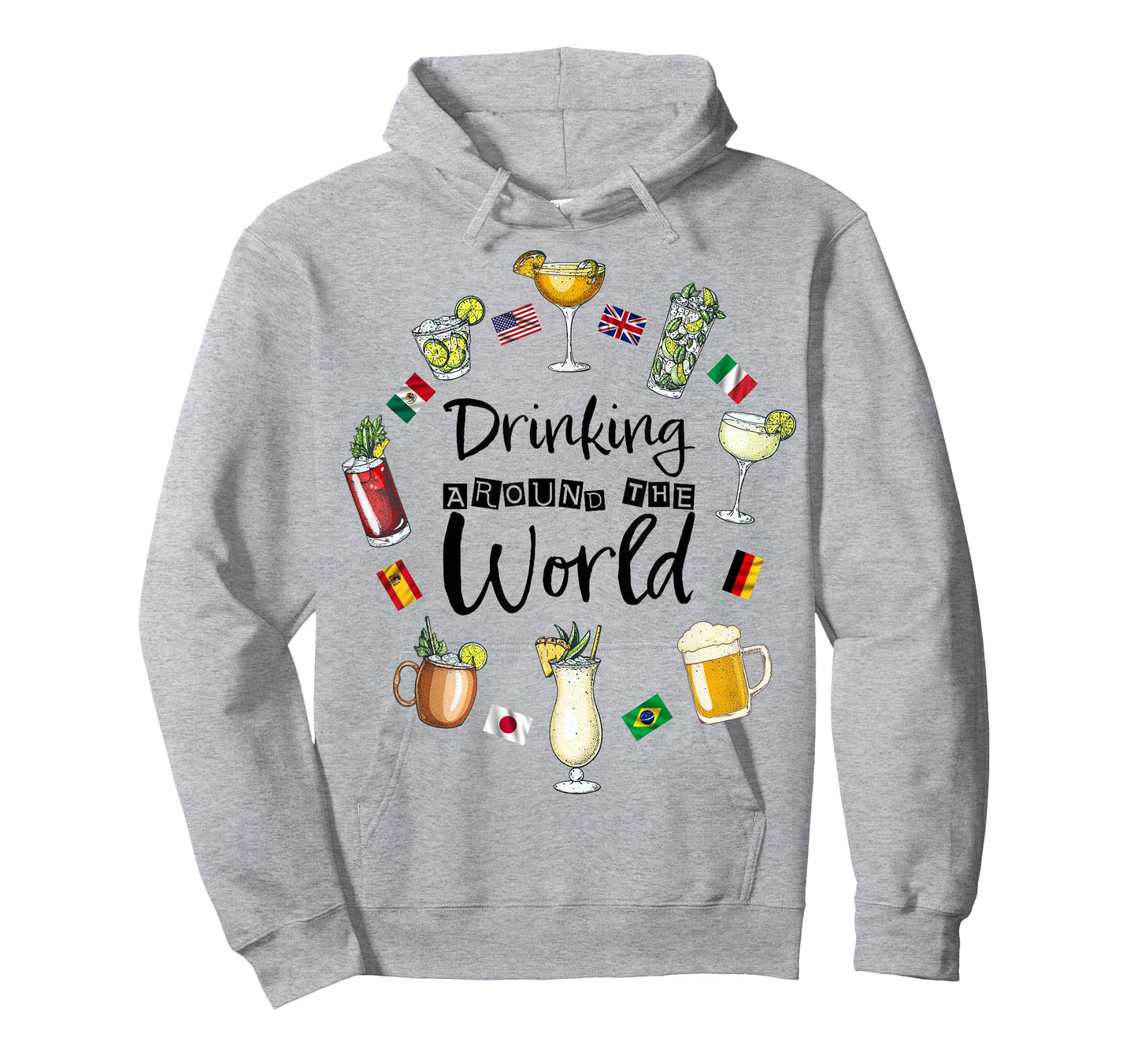 Drinking Around The World Vacation Drinking Showcase Funny T-Shirt