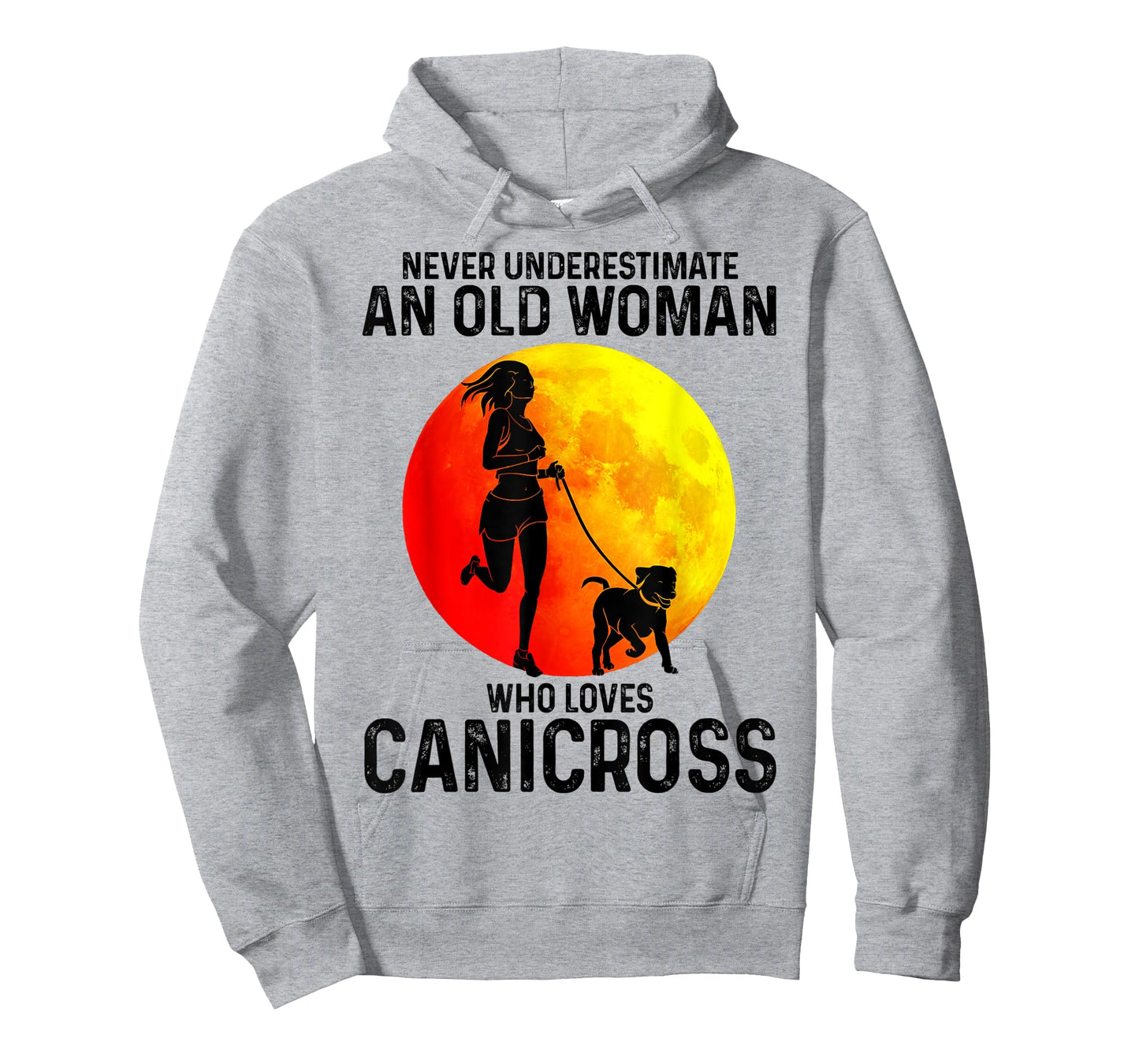 Never underestimate an old woman who loves Canicross Dog T-Shirt