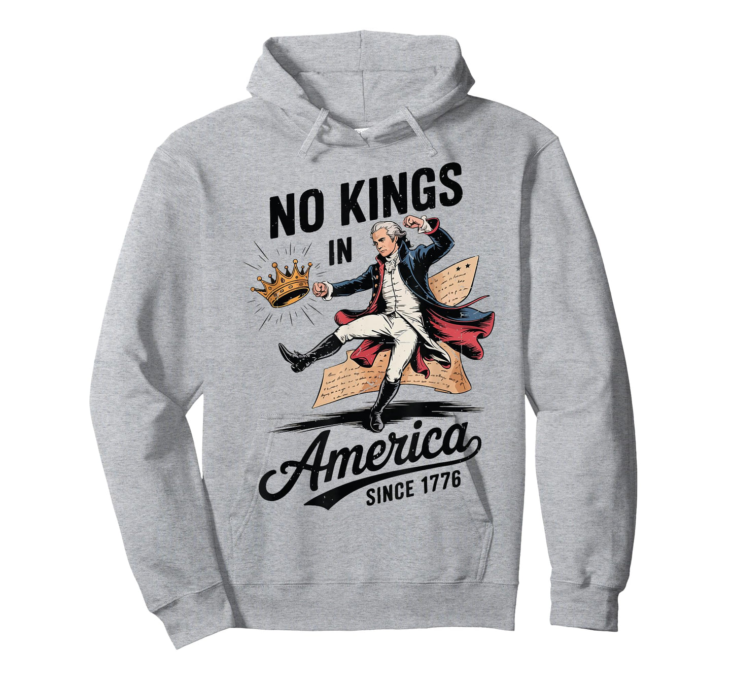 Alexander Hamilton No Kings America Funny 4th July Kids Men T-Shirt