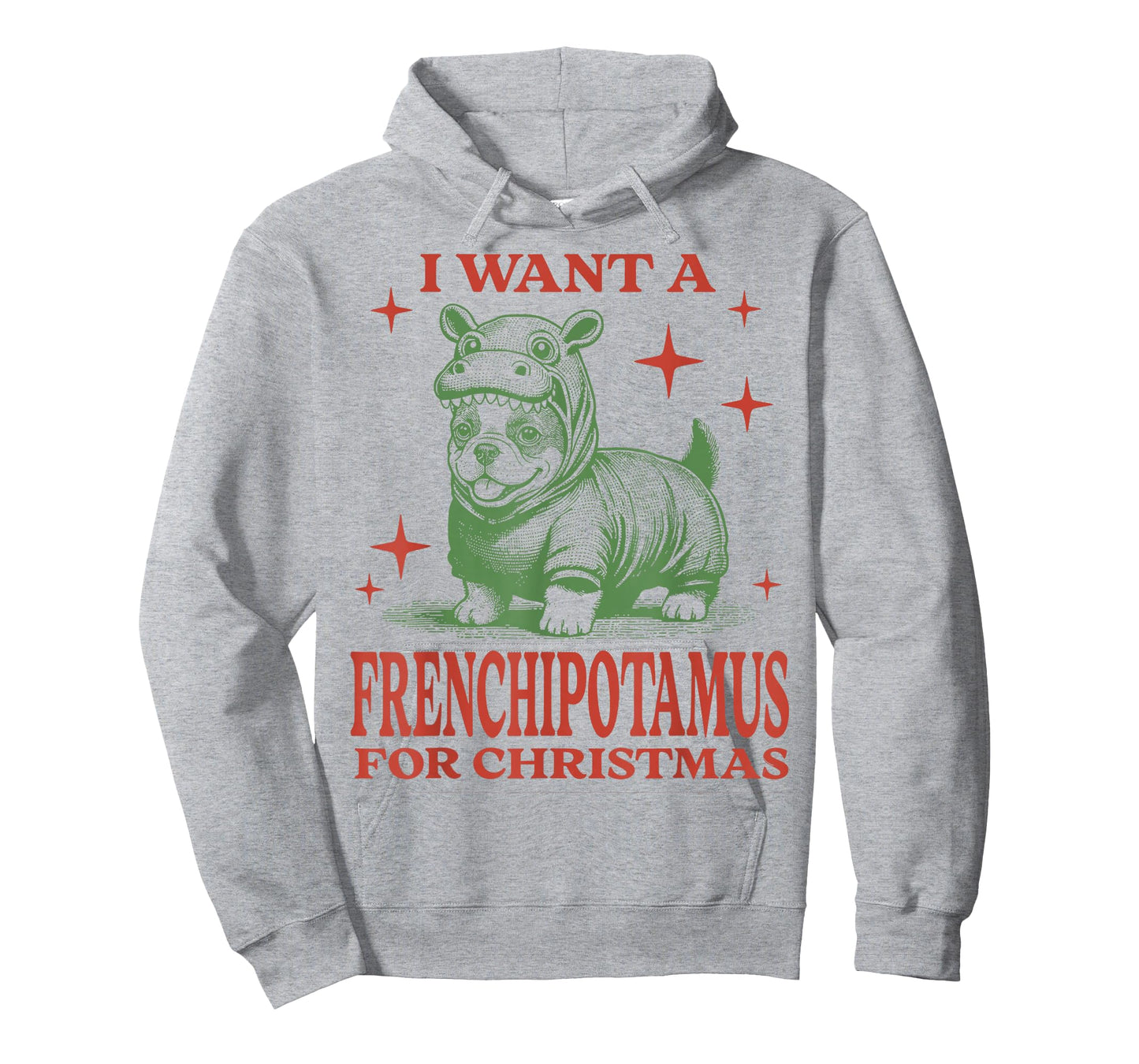 Funny French Bulldog Hippo Costume Christmas T-Shirt