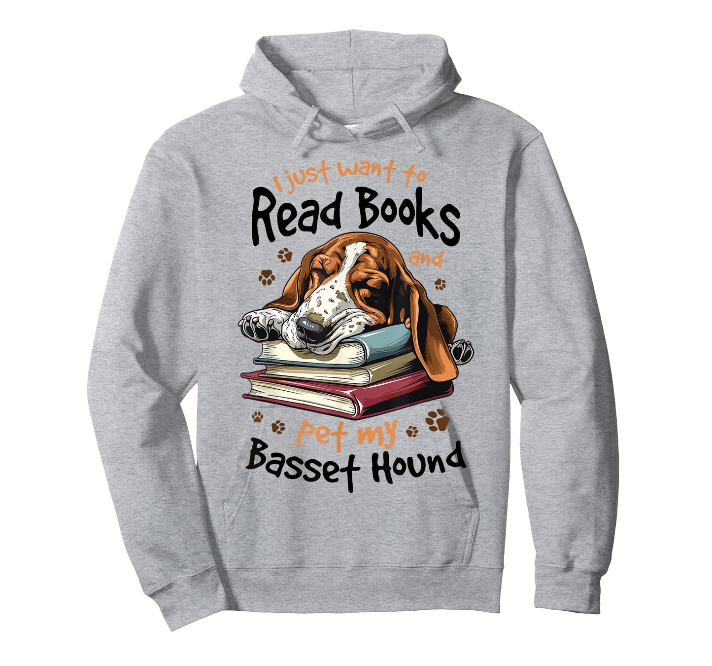 Basset Hound Dog Breed I Just Want to Read Books and pet My T-Shirt