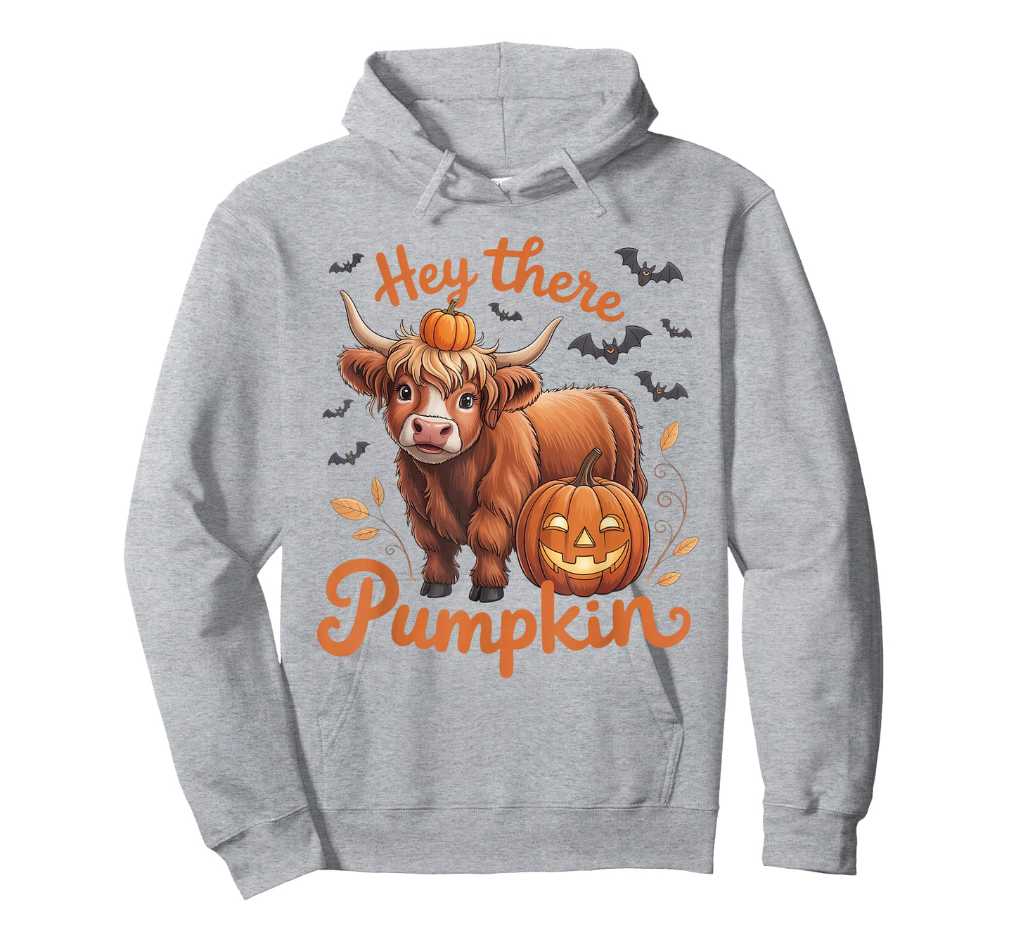 Hey There Pumpkin Halloween Highland Cow Lover Cow Farm T-Shirt