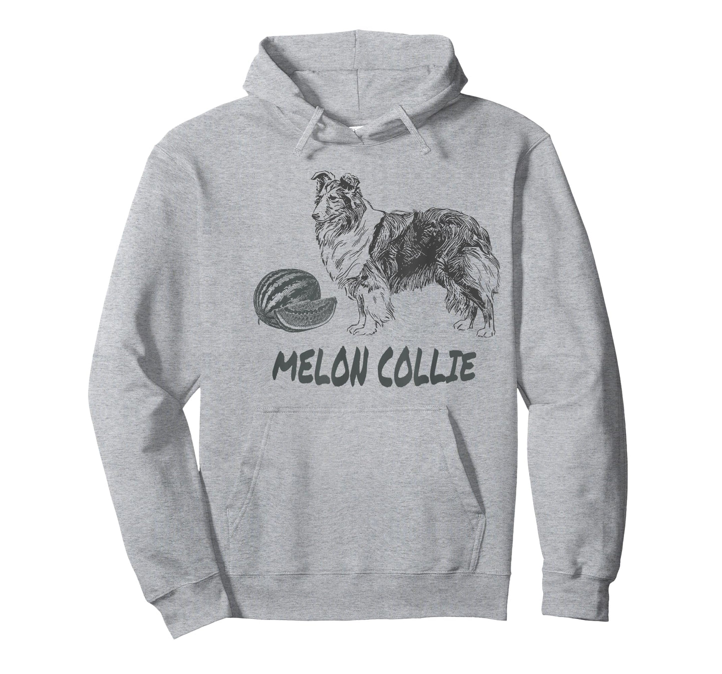 Funny MELLON COLLIE Dog Pun Illustration Tee Gift Idea T-Shirt for Men Women Kids