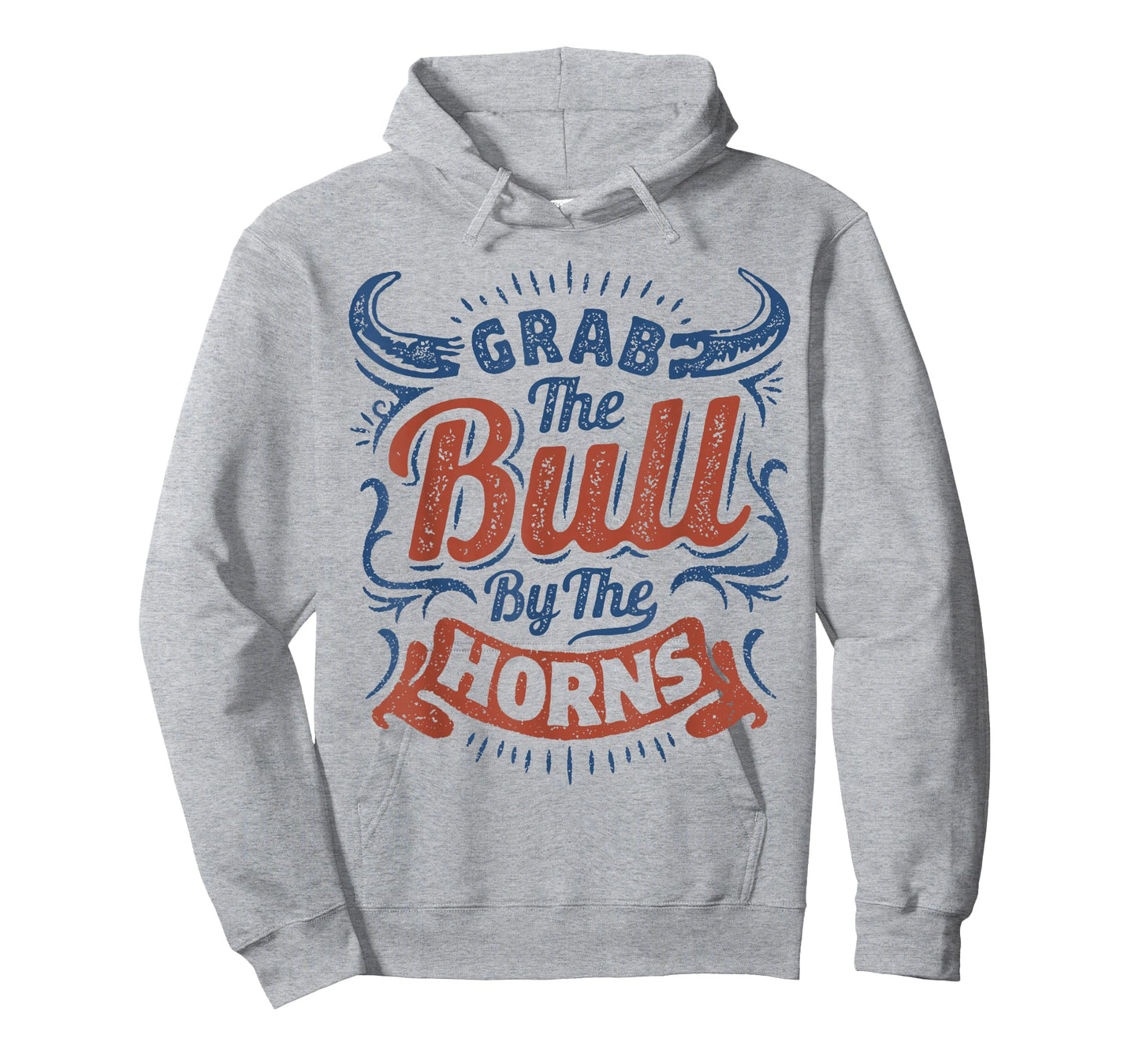 Grab The Bull by The Horns Rodeo Cowboy Inspirational Retro T-Shirt