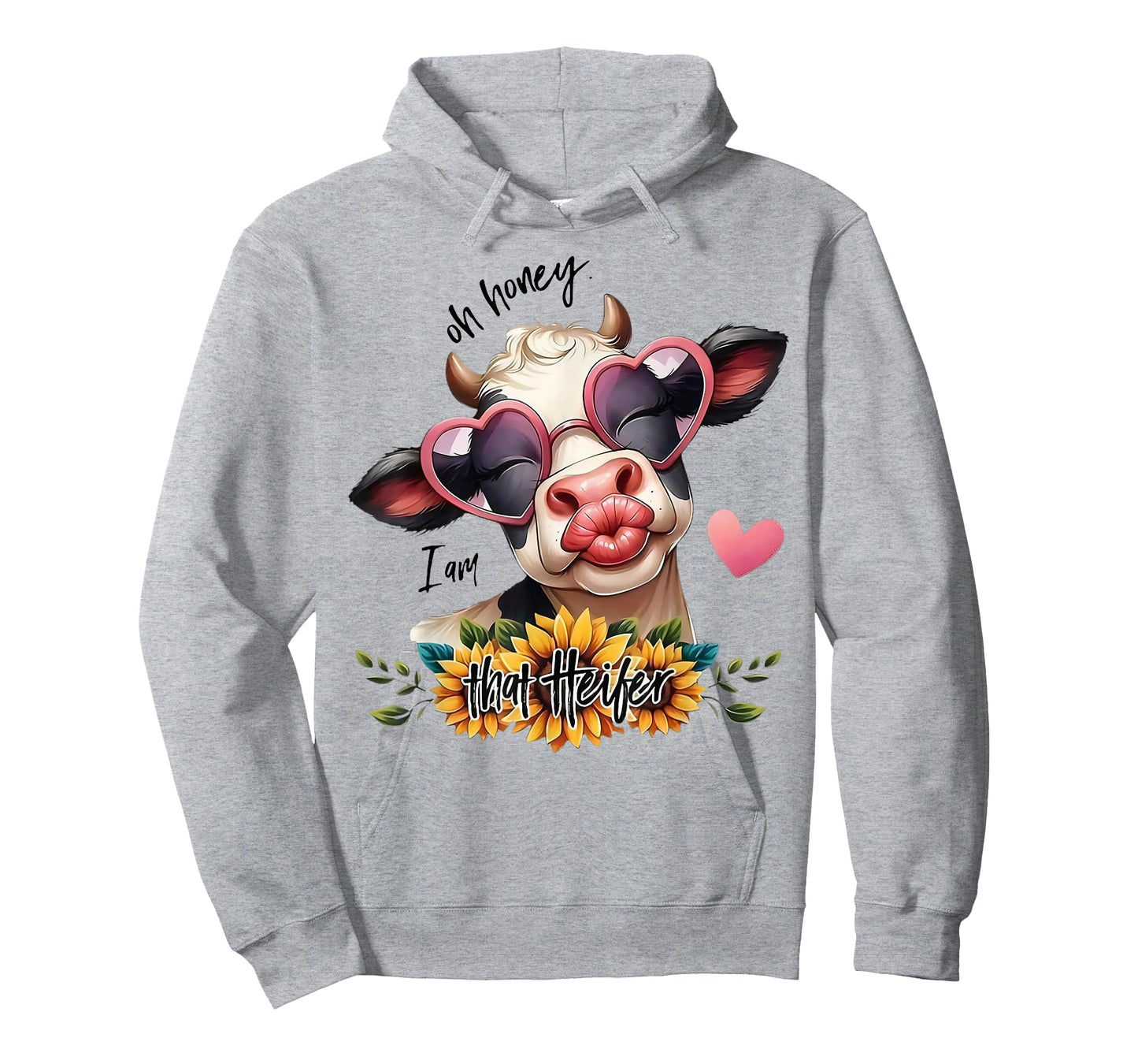 Oh Honey I Am That Heifer Funny Cow Sunflower T-Shirt