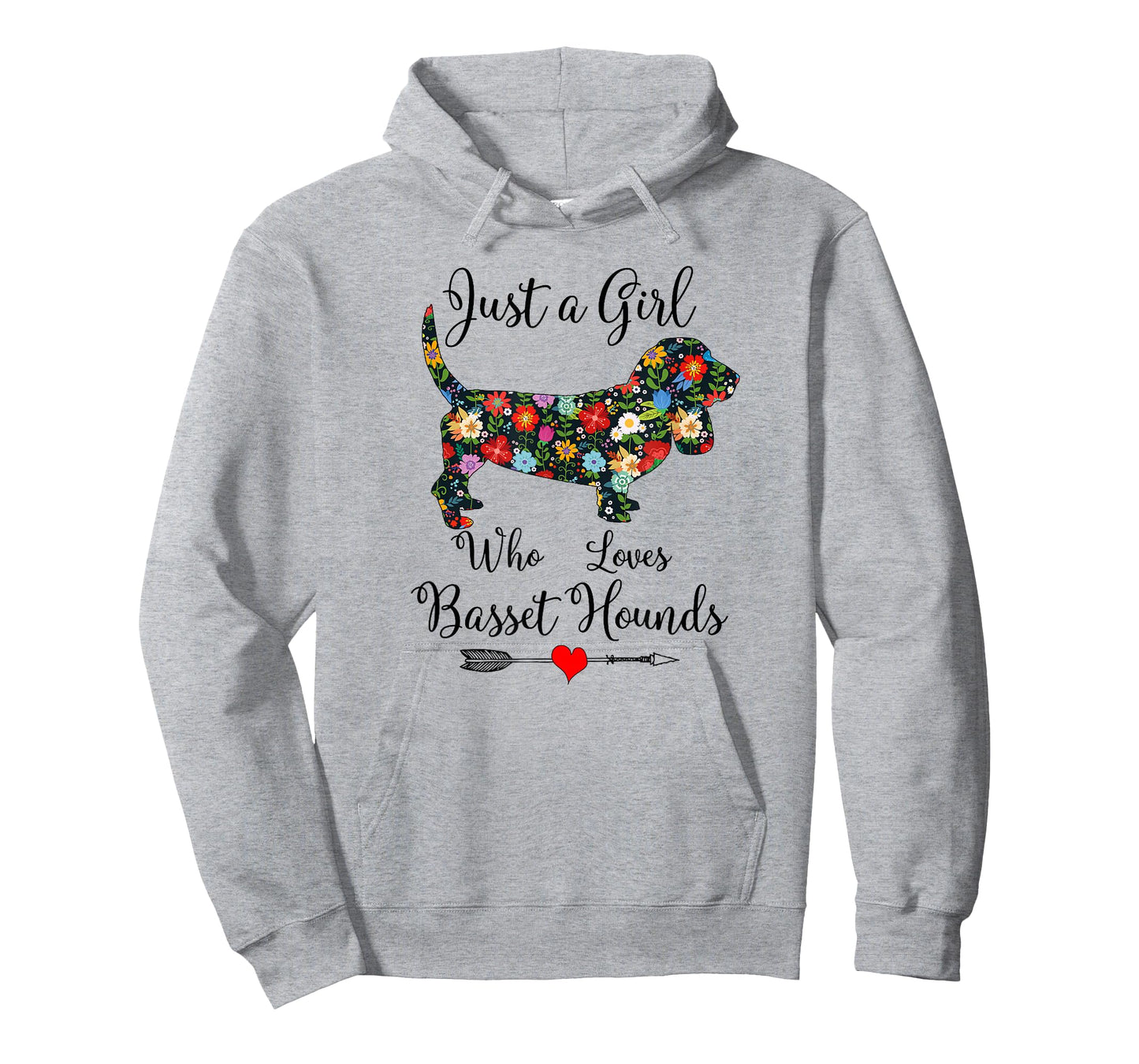 JUST A GIRL WHO LOVES BASSETT HOUNDS Cute Design for women T-Shirt