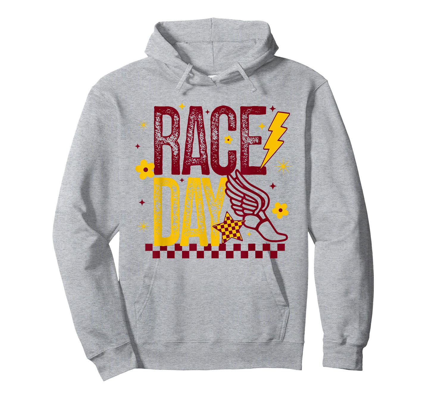 Cross Country Race Day Runner Track and Field Maroon & Gold T-Shirt