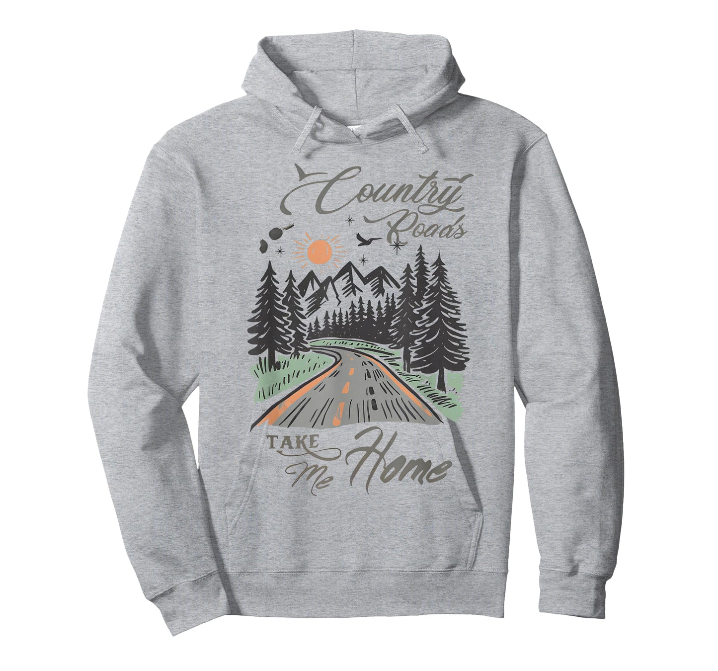 Retro Country Roads Take Me Home Vintage Mountain Lovers T-Shirt