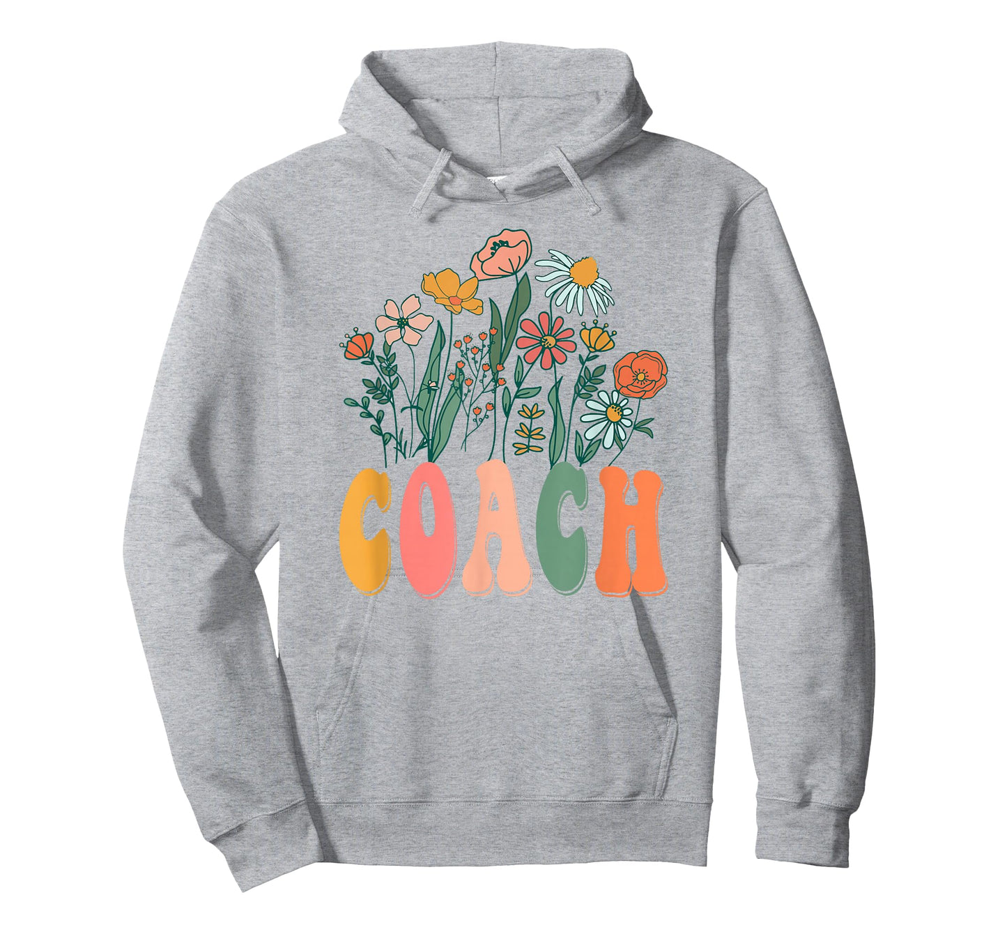 Retro Groovy Floral Coach Wildflower Tees for Women T-Shirt