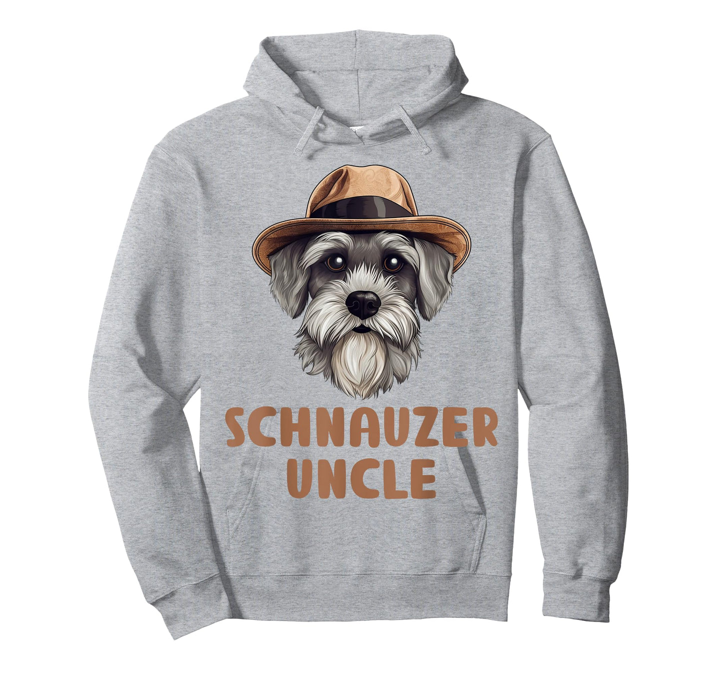 Cute Schnauzer Uncle Dog Lovers Gift Miniature Schnauzer Men Women Girls Kids T-Shirt