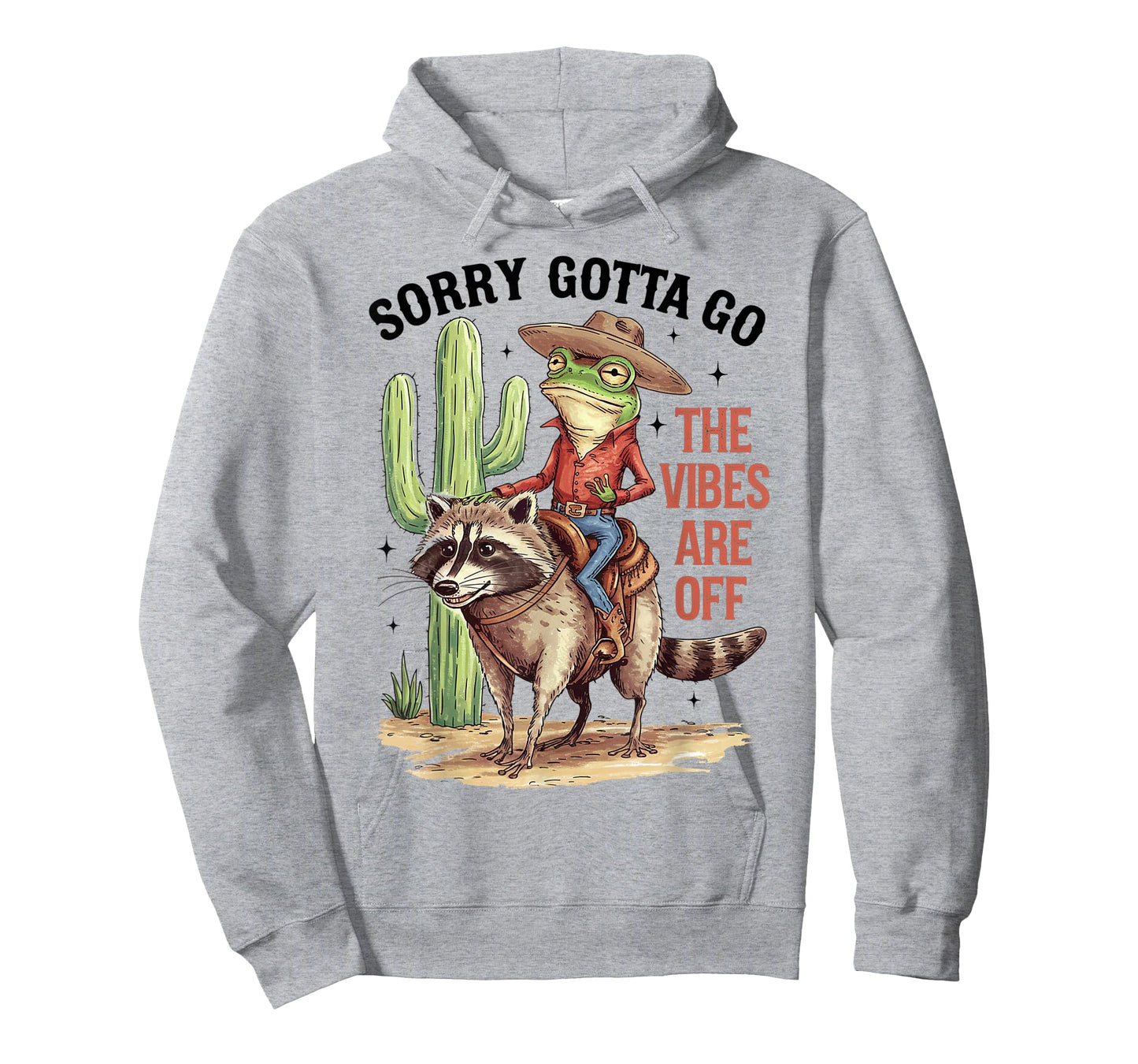Sarcastic Cowboy Frog Riding Raccoon Weird Vintage Design T-Shirt