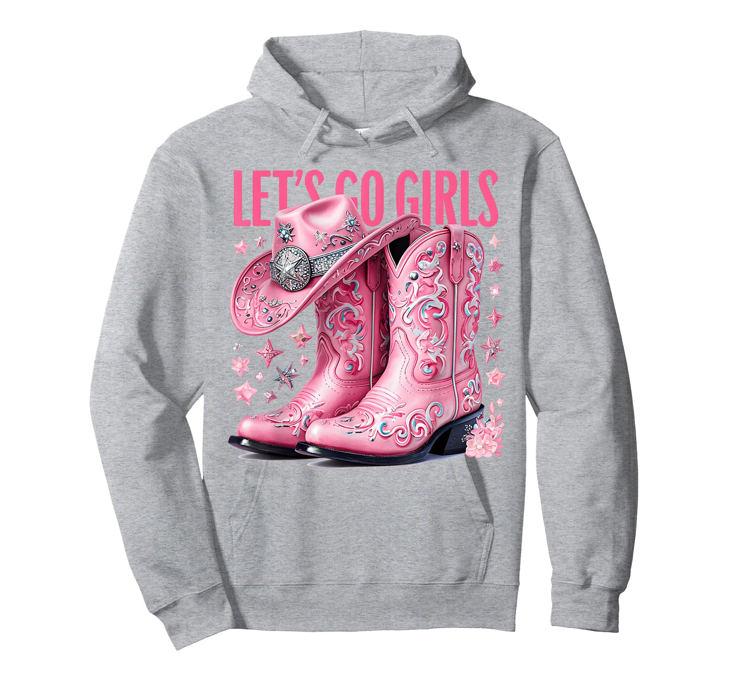 Lets Go Girls Coquette Western Country Graphic Cowgirl T-Shirt