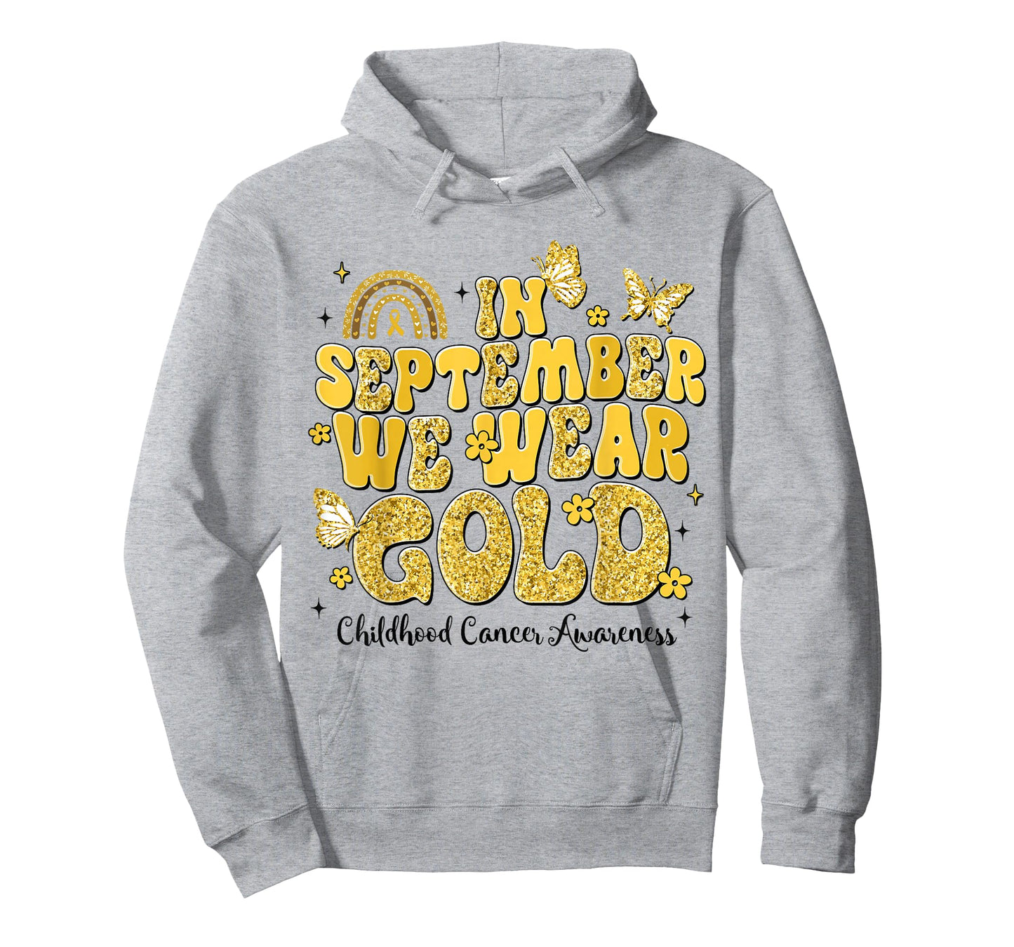 in September We Wear GOL-d Childhood Cancer Awareness Women T-Shirt
