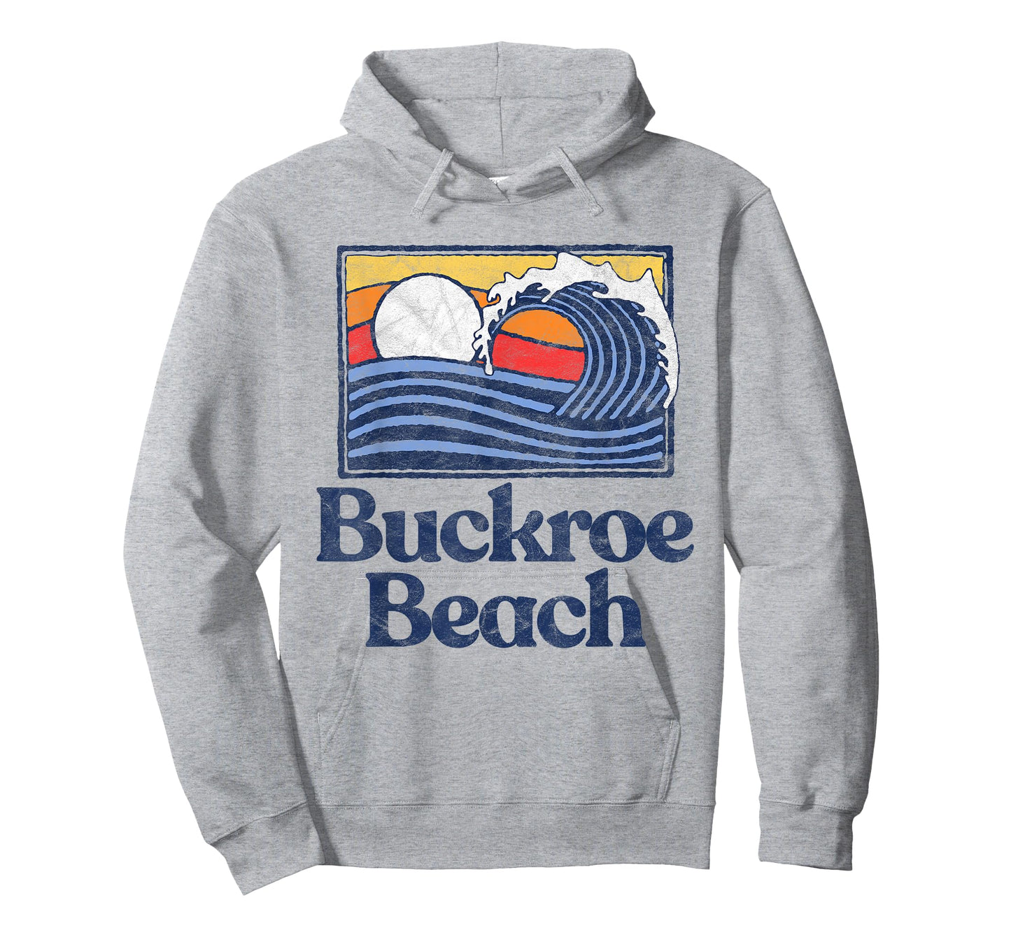 Buckroe Beach Retro Surfer Vintage Beach & Wave Graphic T-Shirt