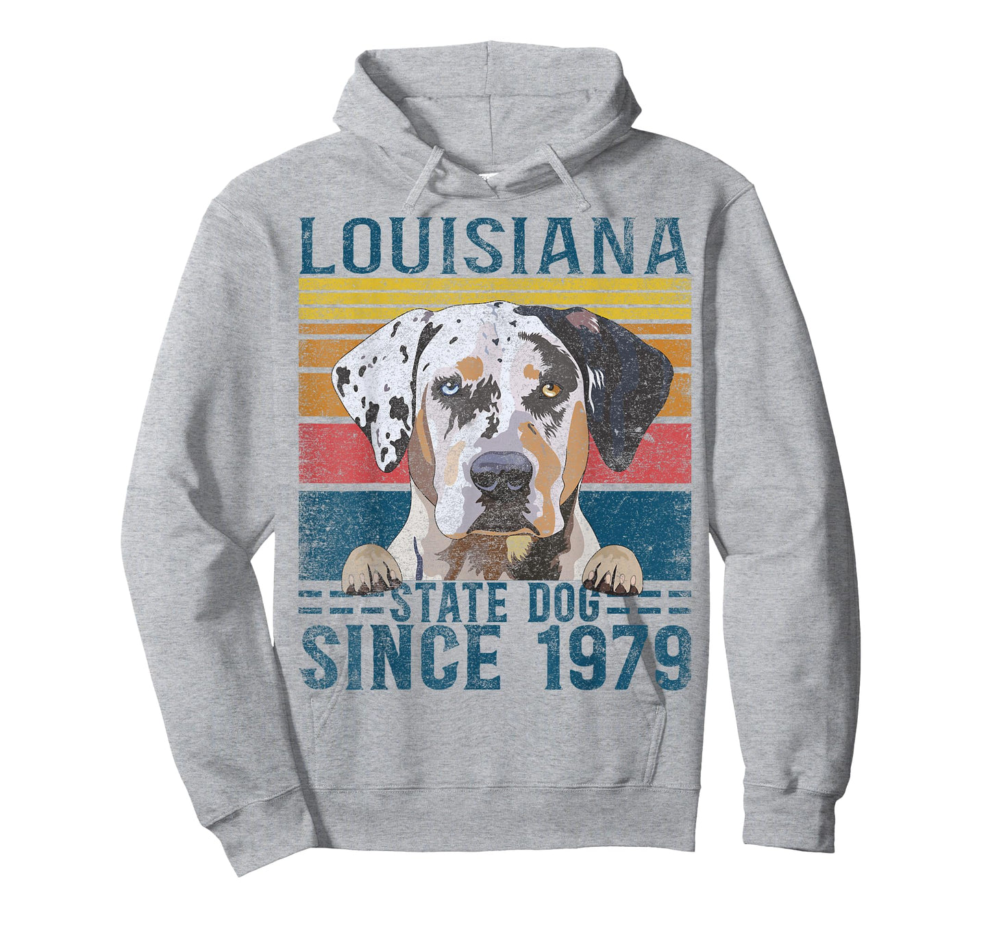 Louisiana Catahoula Leopard Dog US State Dog Fan Lover Retro T-Shirt