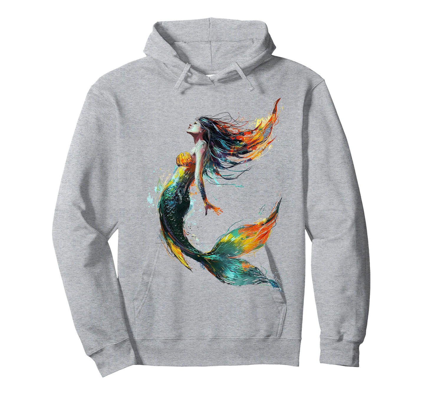Mermaid Abstract Graphic Painting Art Women Mermaid T-Shirt