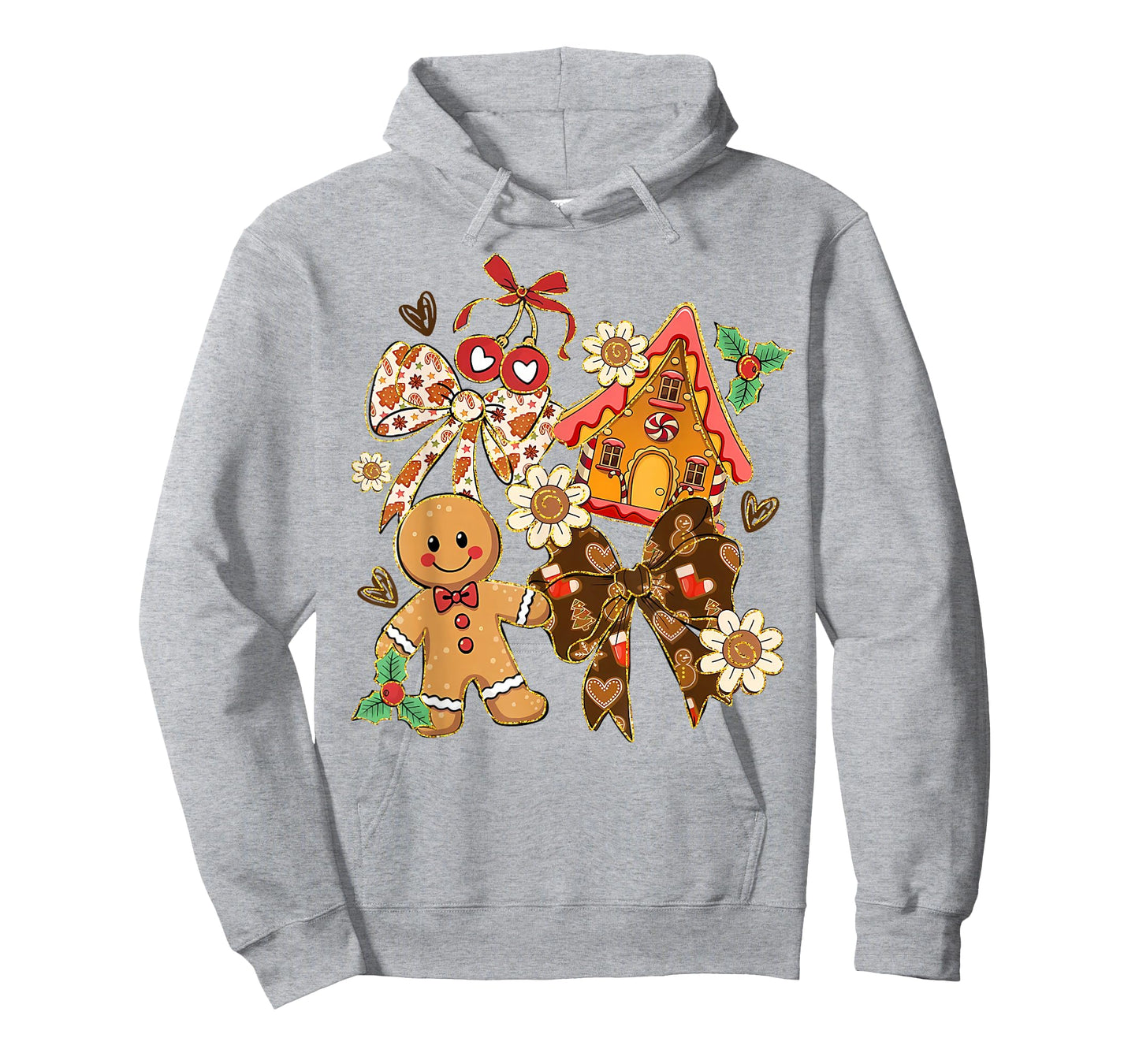 Cute Gingerbread Christmas Preppy Coquette Holiday Women Kid T-Shirt
