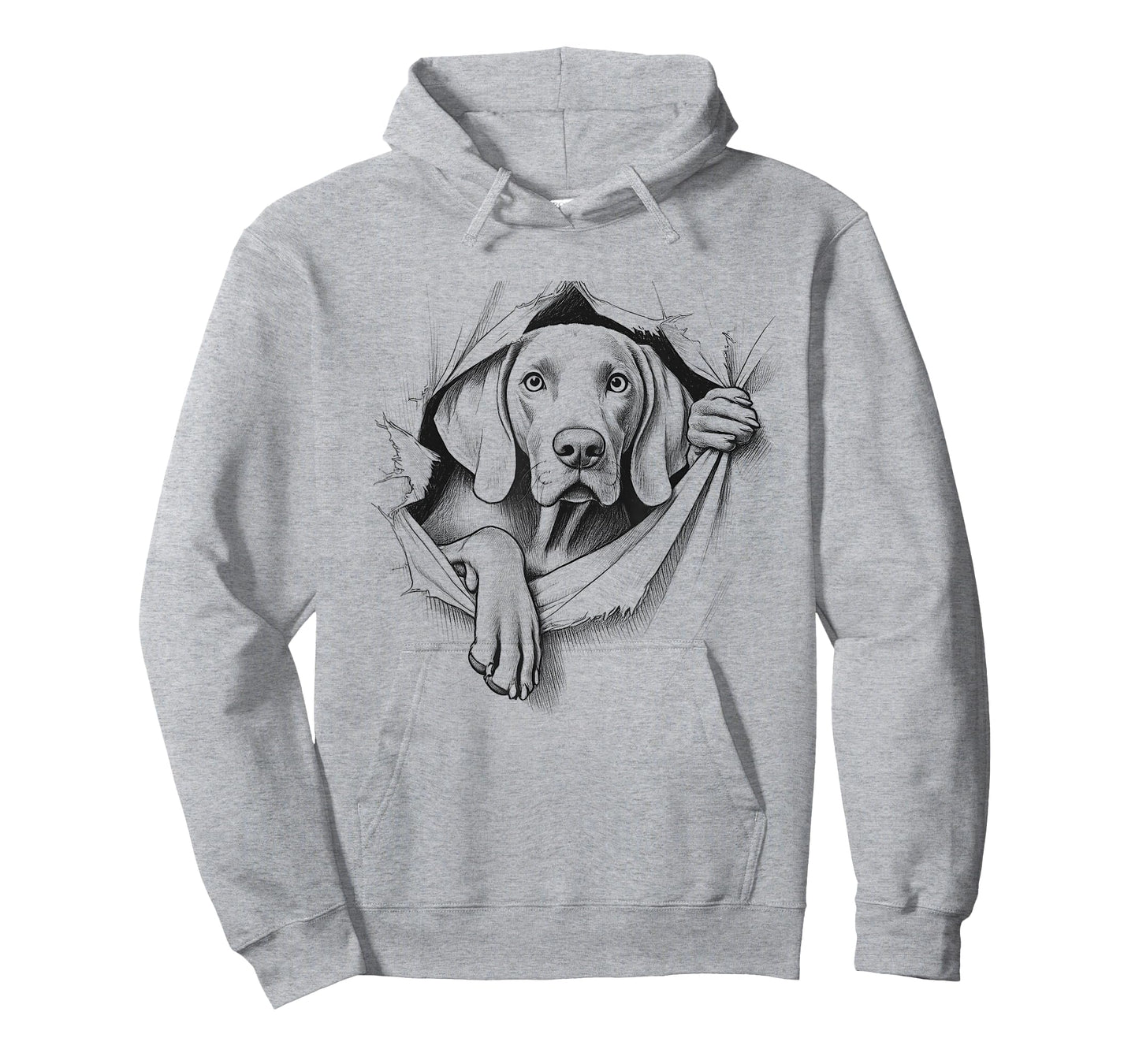 Funny Weimaraner Peeking Design For Dog Owner T-Shirt