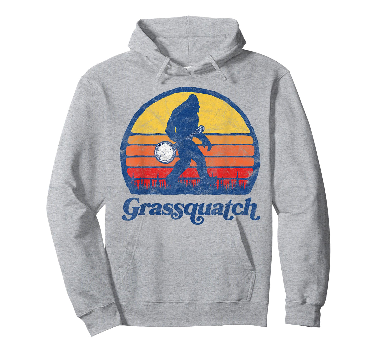 Grassquatch! Funny Bigfoot & Banjo Bluegrass Sasquatch Shirt T-Shirt