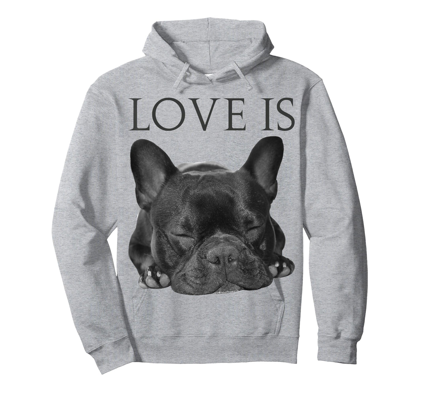 Love is French Bulldog Shirt Frenchie Lover Tee Dog Mom Dad T-Shirt