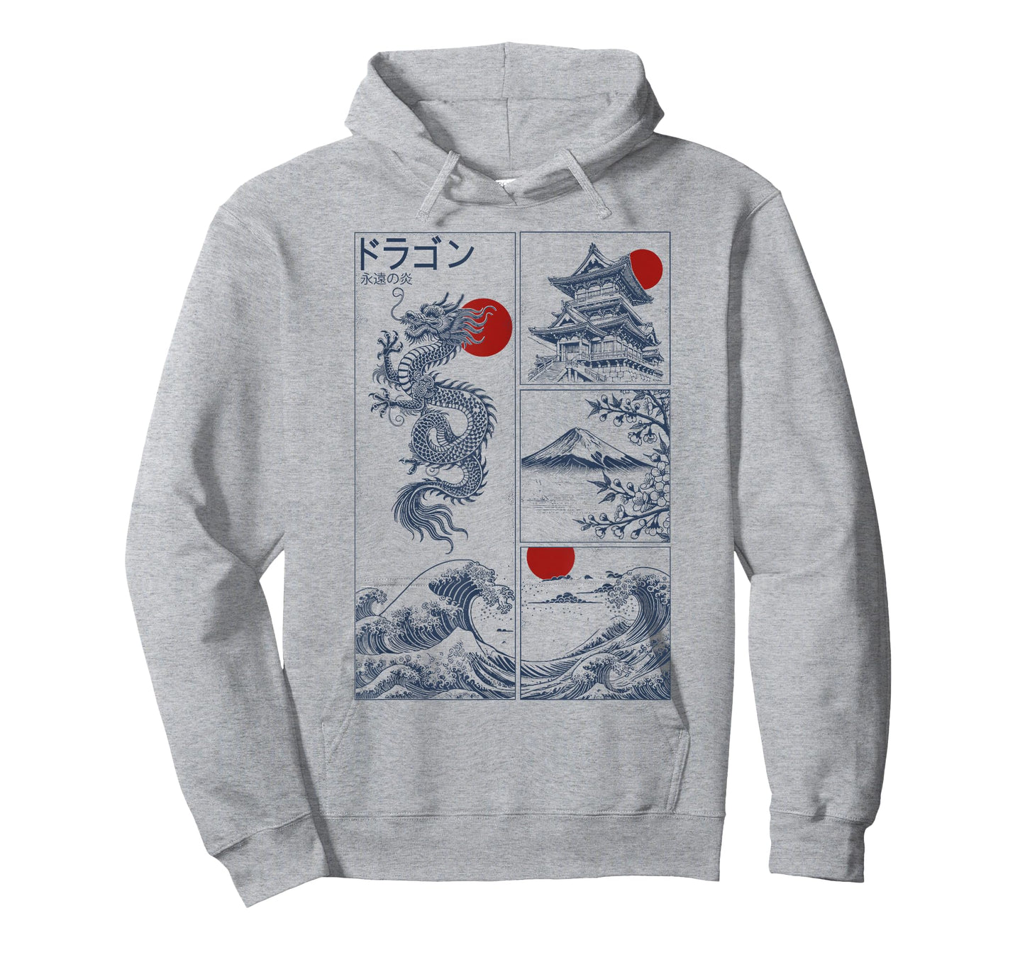 Japanese Dragon Kanji Vintage Tattoo Style T-Shirt