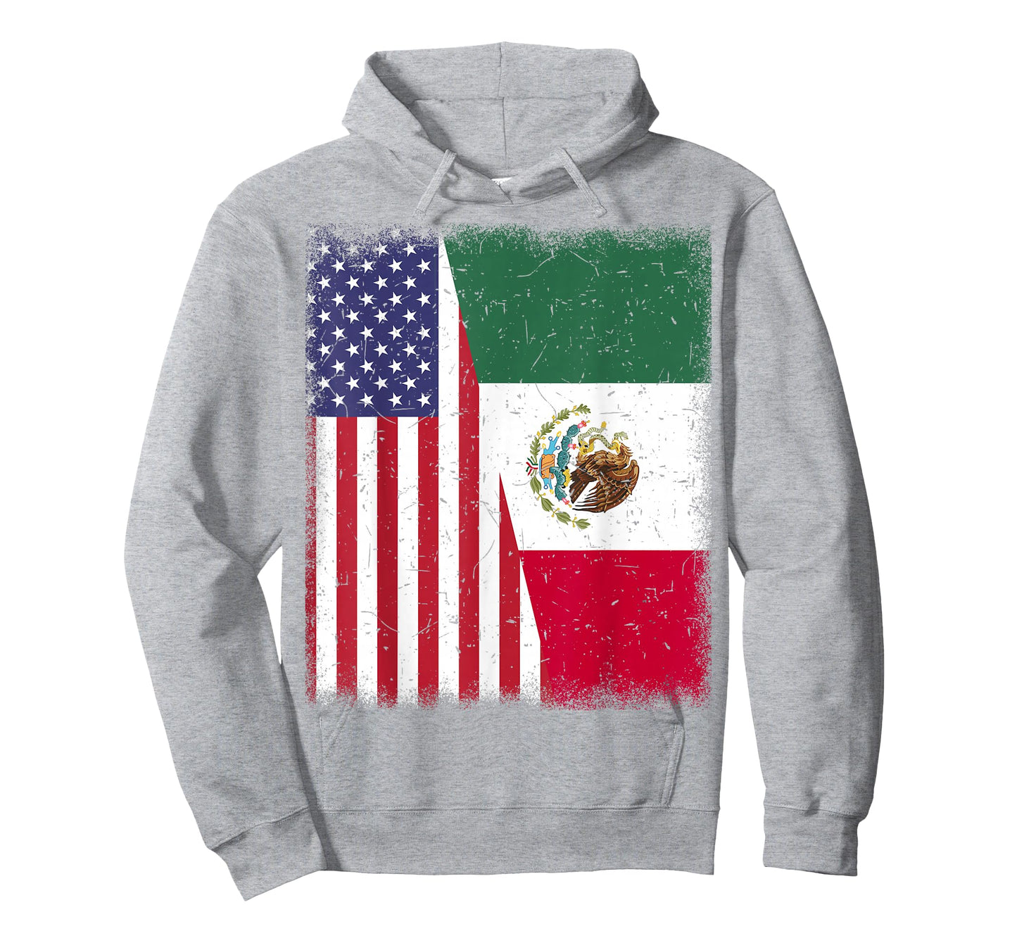 Mexico Half American Flag Mexican Independence Day Men Women T-Shirt