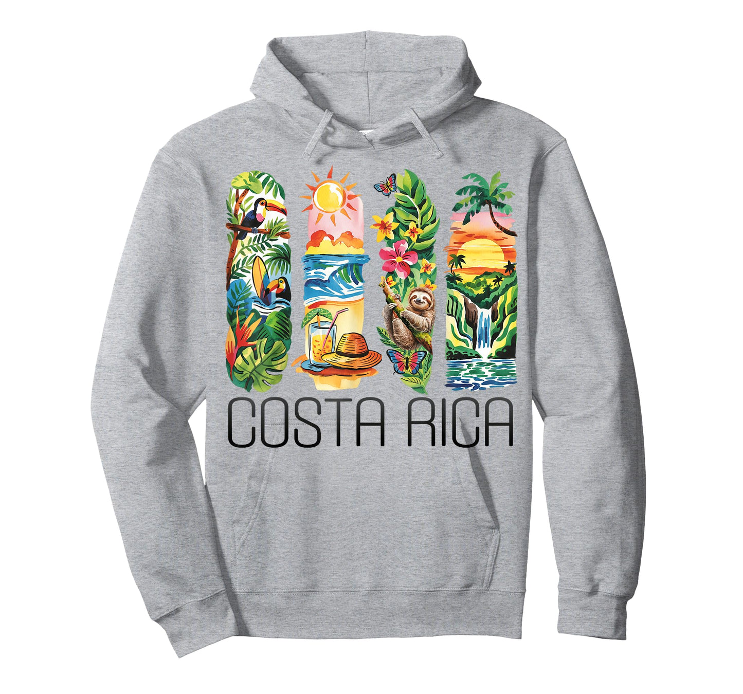 Costa Rica, Tropical Travel, Vacation, Toucan, Sloth T-Shirt