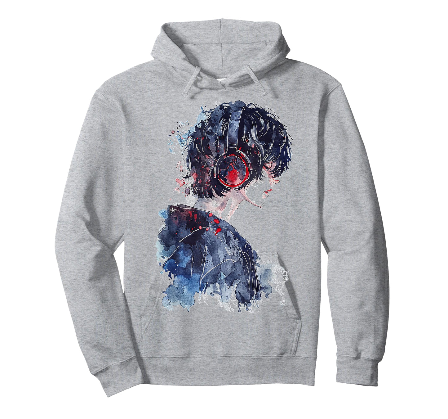 Anime Manga Motif Headphone Artwork Anime T-Shirt
