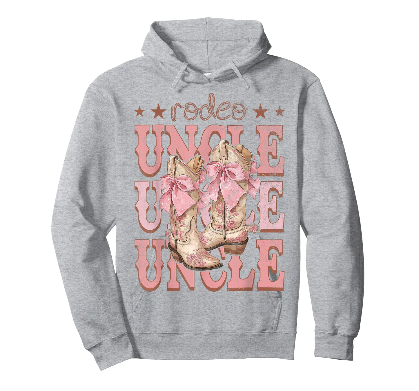 Rodeo Uncle Pink Boots Coquette Cow-Girl Birthday Party T-Shirt