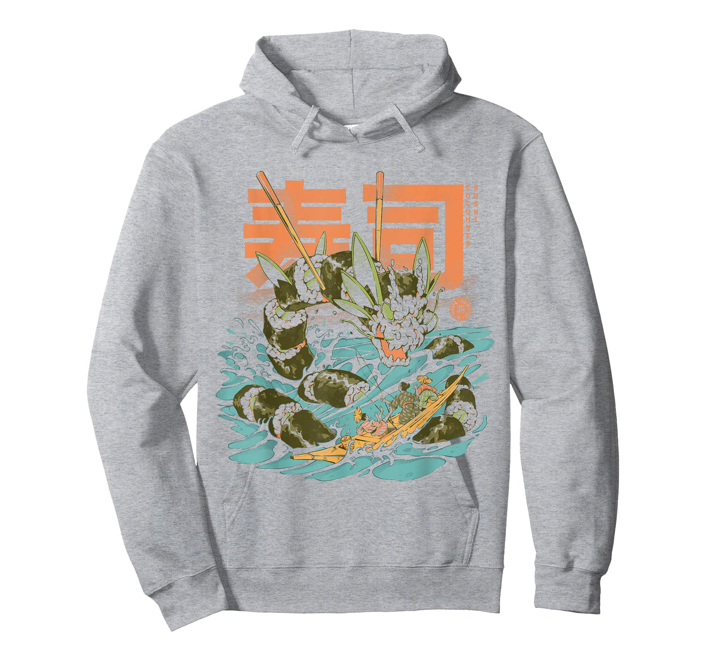 Cucumber Sushi Dragon Japanese Food Lovers Anime Dragon T-Shirt