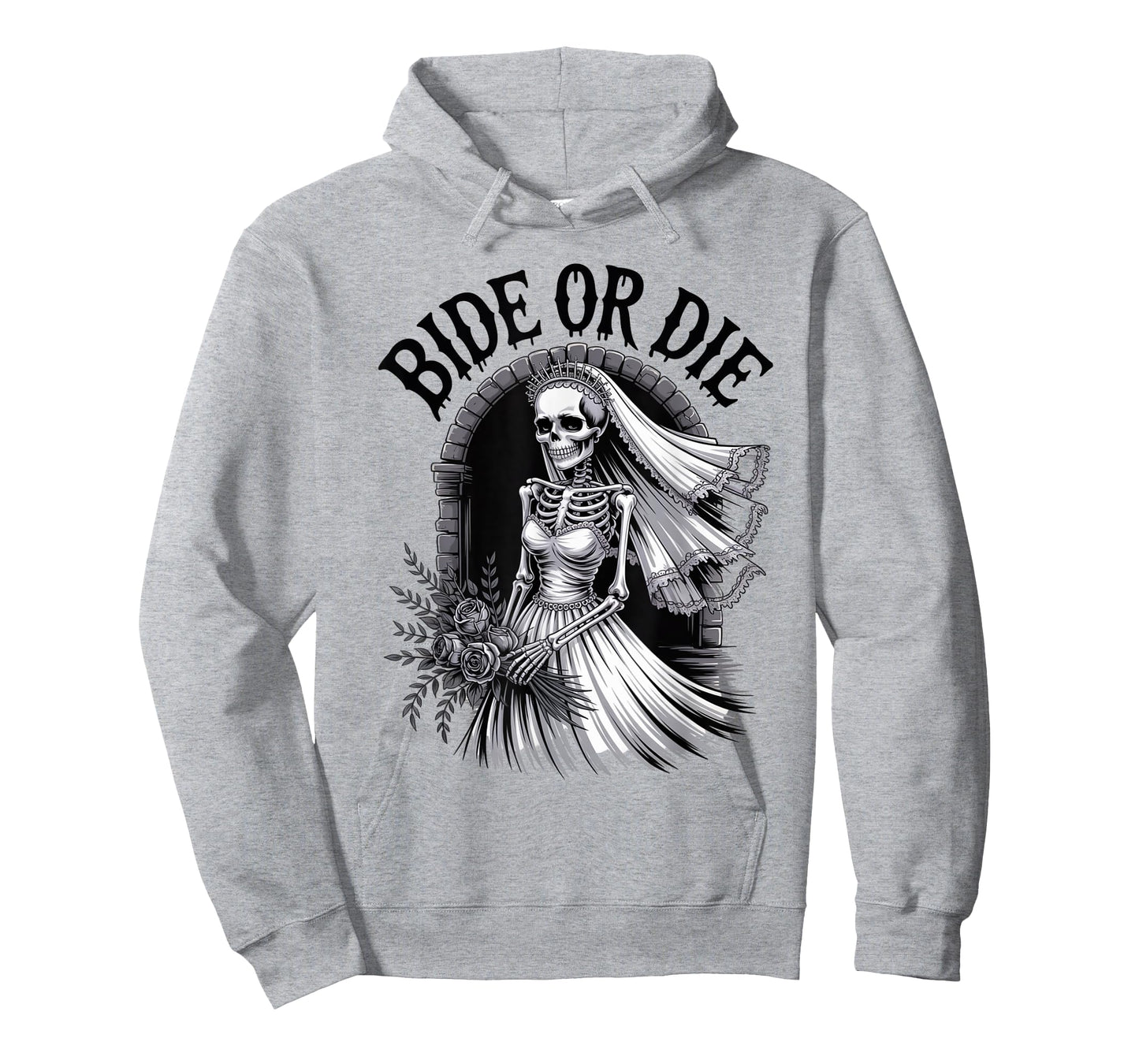 Bride Or Die Bachelorette Goth Bridal Party Skeleton T-Shirt