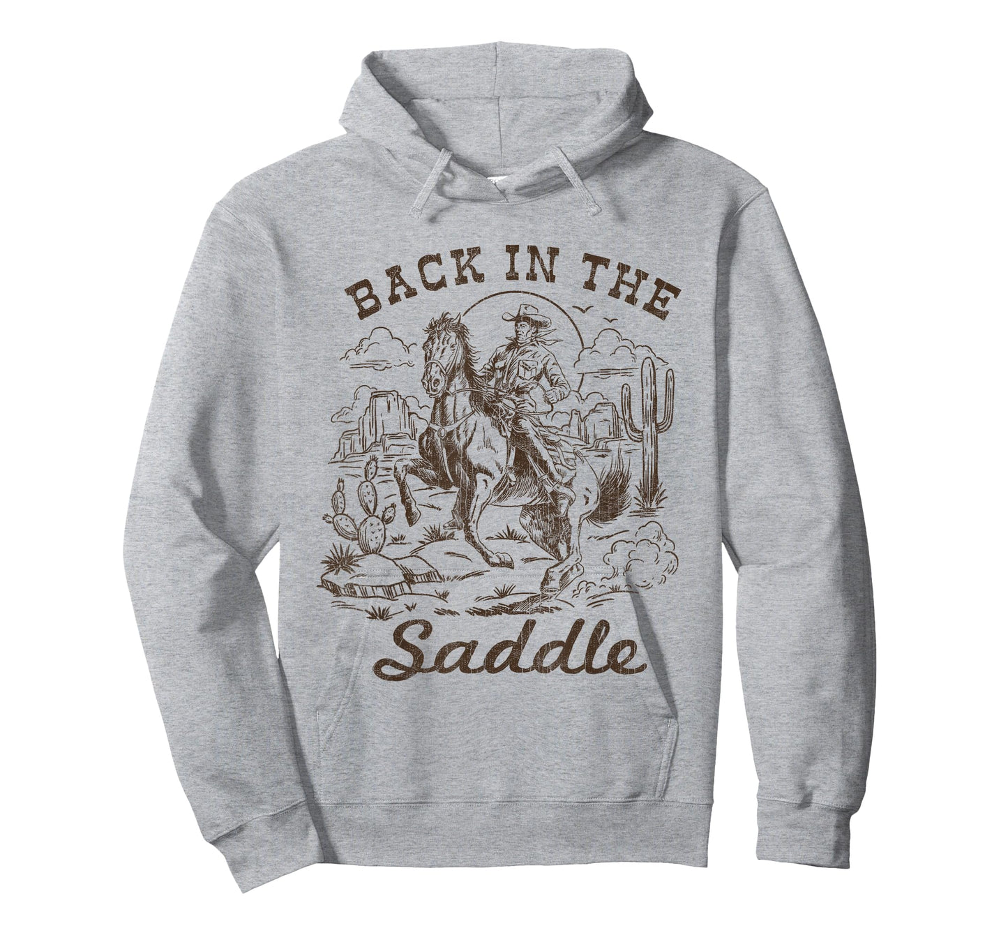 Back in the Saddle Western Retro Vintage Rodeo Horse Riding T-Shirt
