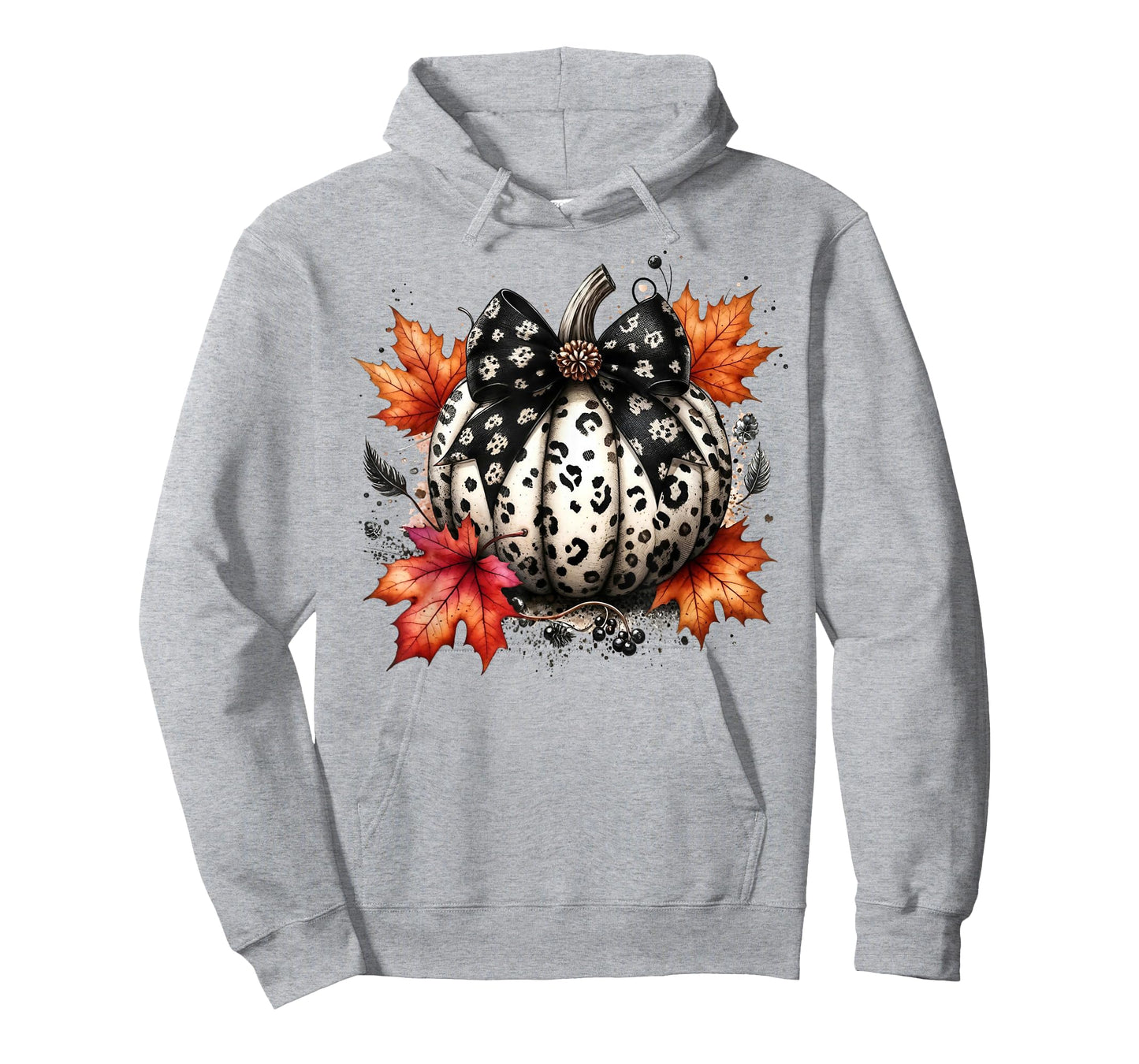 Coquette Bow Pumpkin Season Autumn Fall Leaves Thanksgiving T-Shirt
