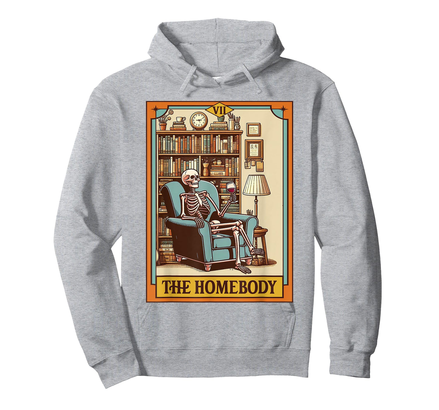 Introvert Homebody Awkward Skeleton The Homebody Tarot Card T-Shirt