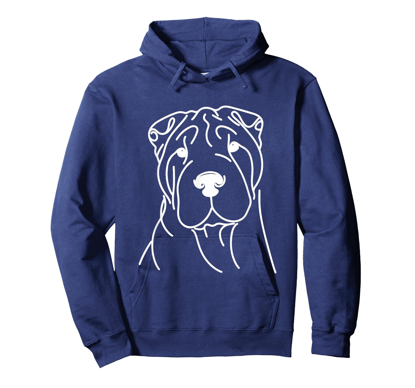 Line Art Dad Mom Dog - Shar Pei Men Women T-Shirt