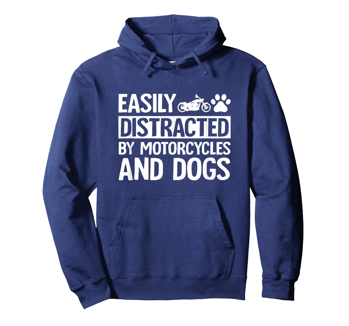 Easily Distracted by Motorcycles and Dogs Funny Biker T-Shirt