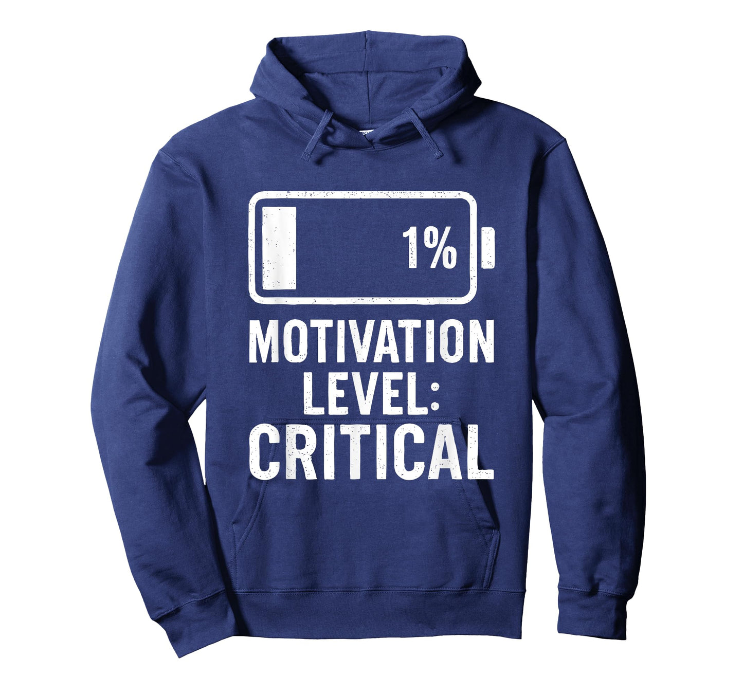 Low Battery Funny Motivation Level Critical Quote Humor T-Shirt