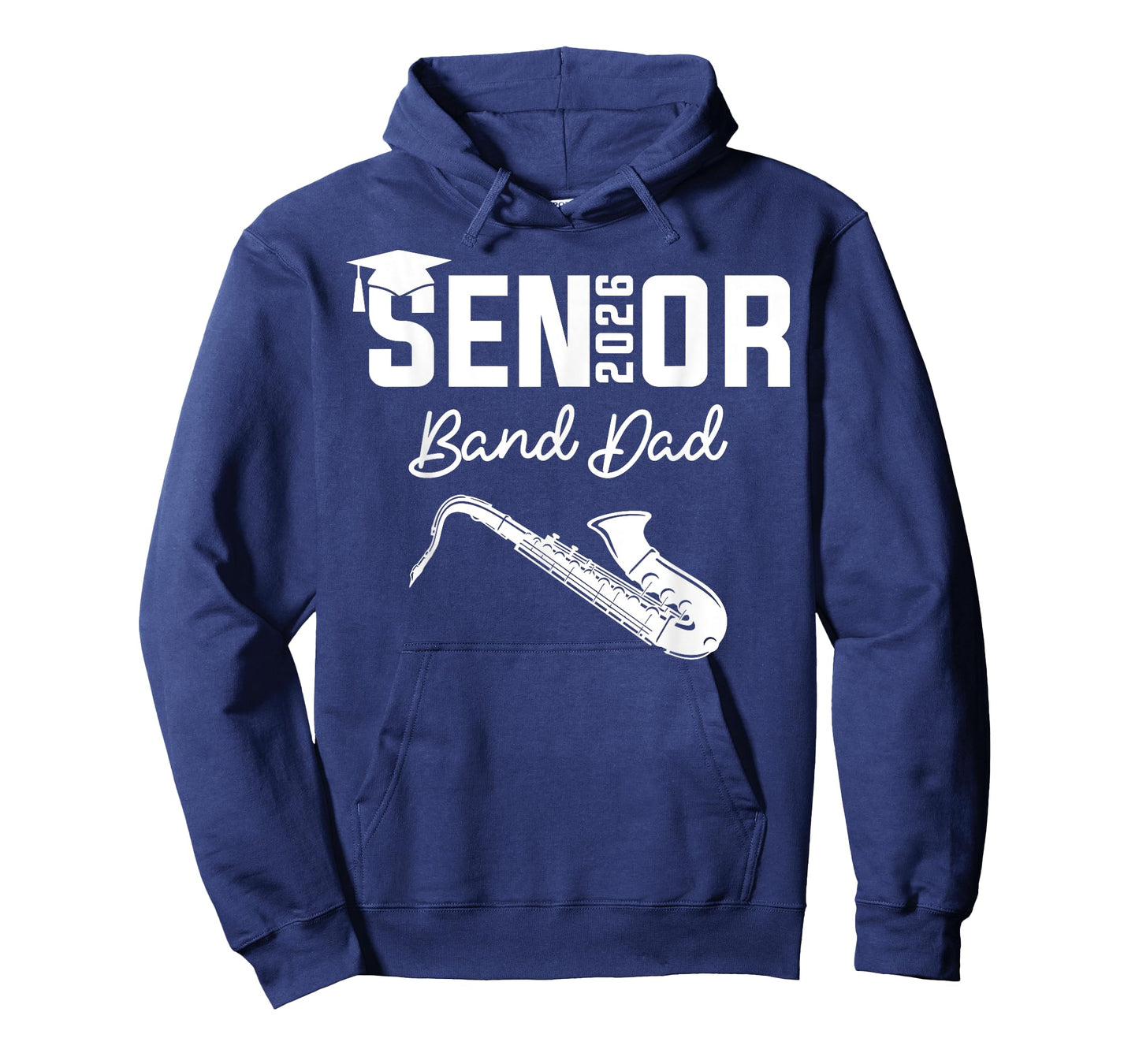 Senior Band Dad 2026 Marching Band Class Of 2026 Saxophone T-Shirt