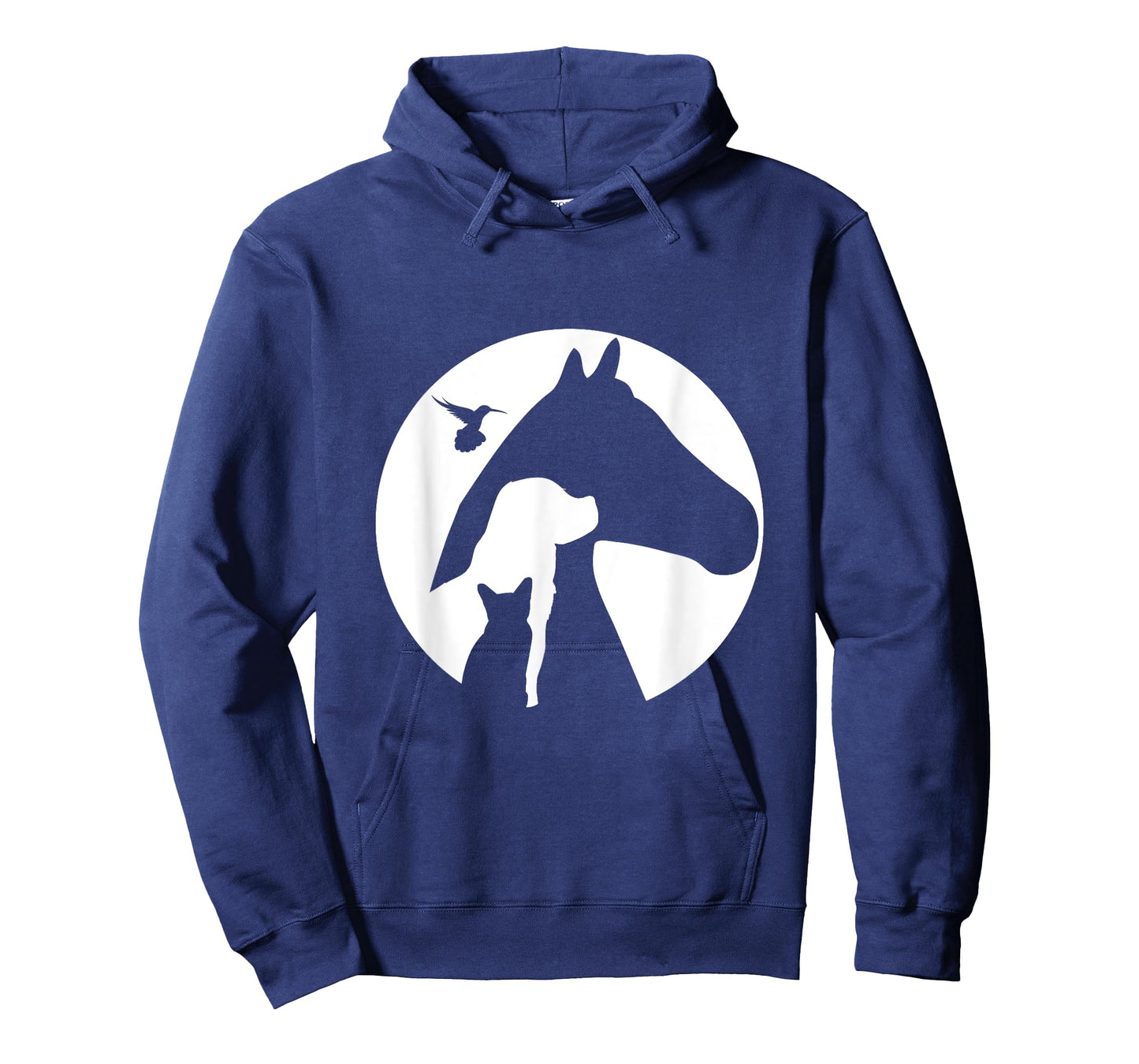 Animal Silhouette Cat Dog Horse Bird Hummingbird Men Women Girls Kids T-Shirt