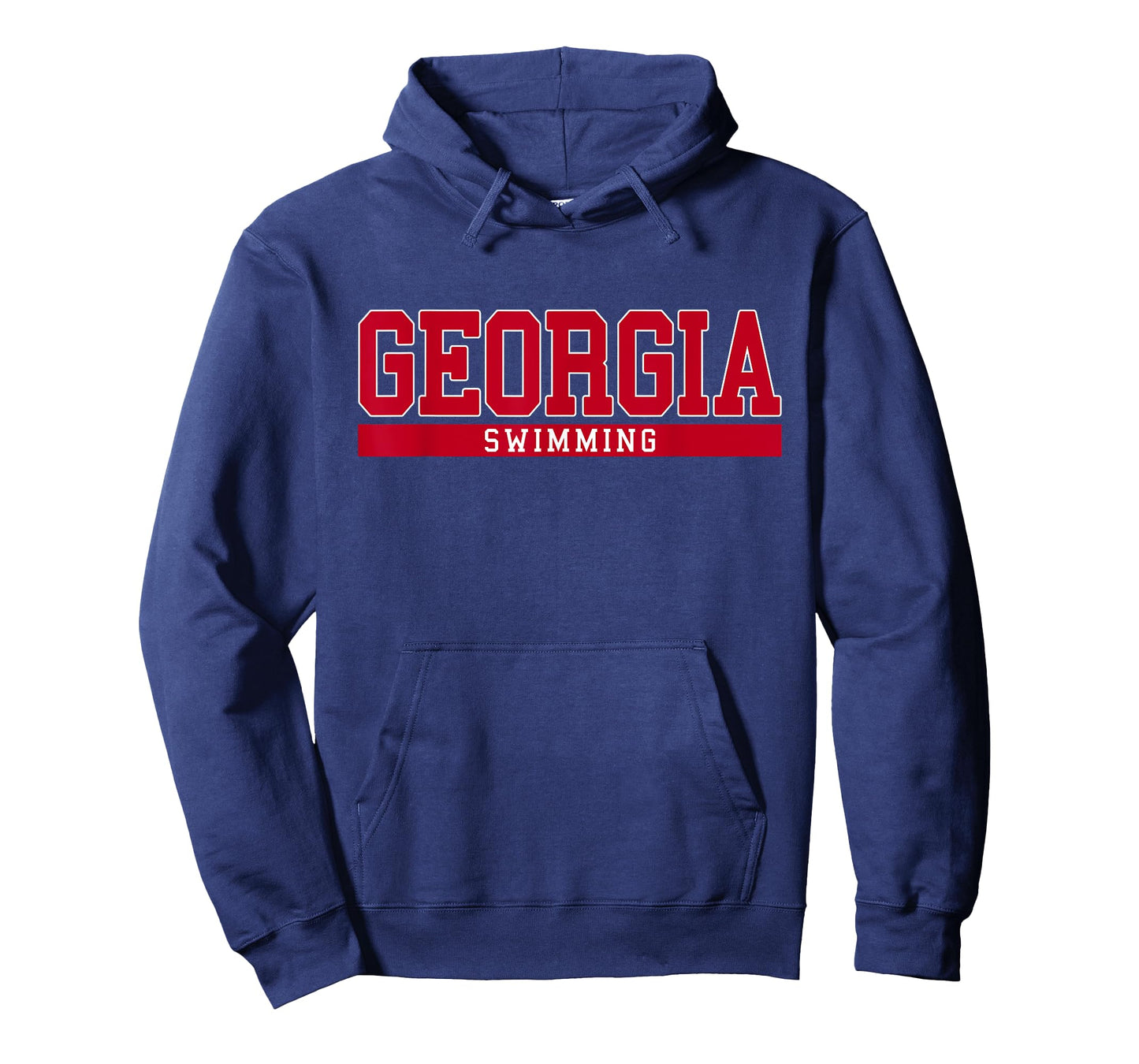 Georgia Swimming T-Shirt - Black, Unisex, Short Sleeve, Modern, Crew Neck, T-Shirt, Swimming Enthusiasts