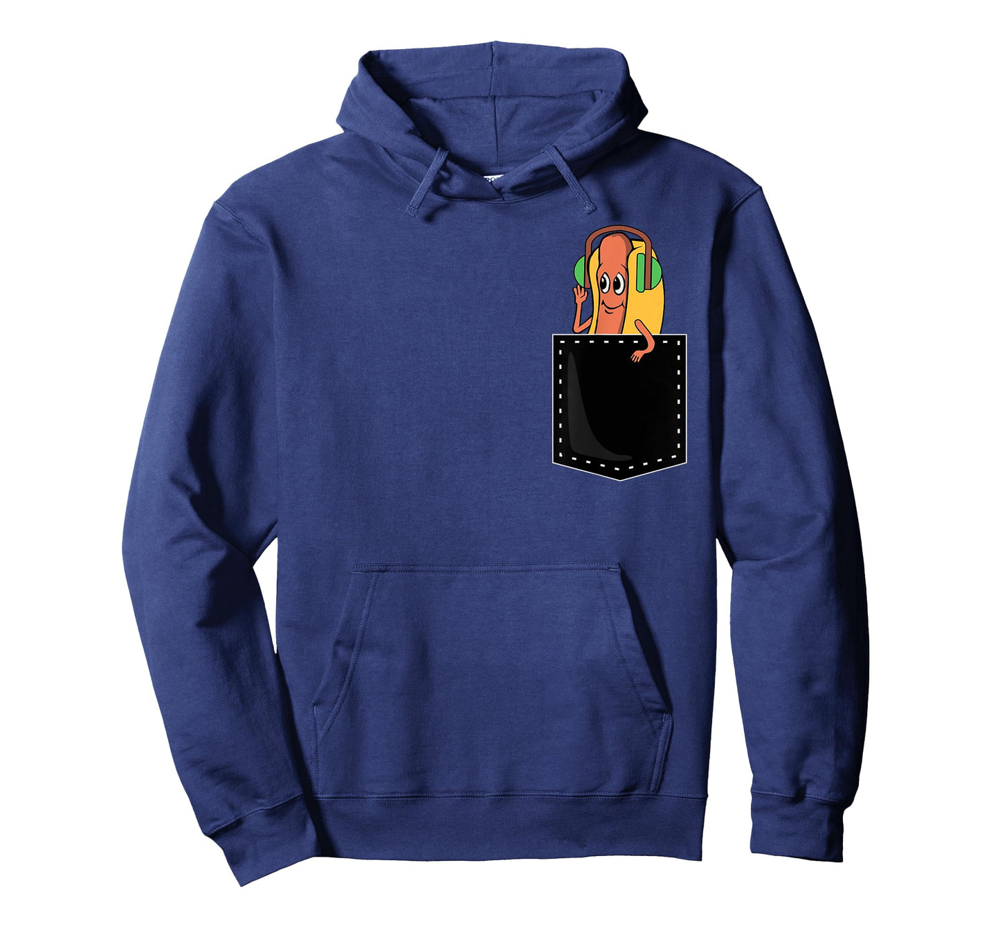 Hotdog In Pocket Wearing Headphone Funny Hot Dog Lover T-Shirt