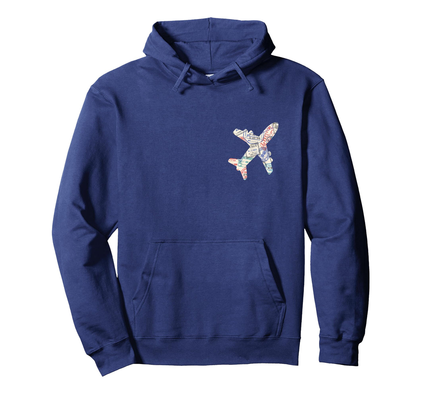 Airplane Shaped Passport Travel Stamps T-Shirt