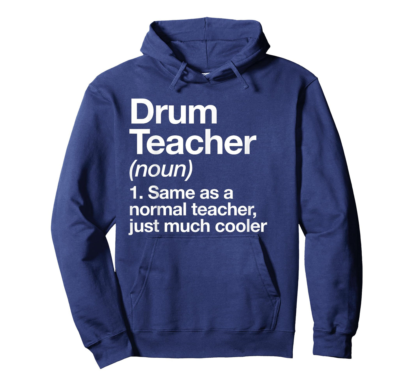 Drum Teacher Typography Tees Music Teacher Definition T-Shirt Funny Musician Tee Black Unisex-Adults Small Classic Fit Short Sleeve