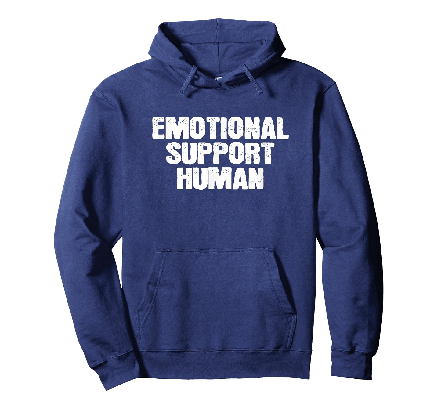Emotional Support Person Kindness Unisex-Adults Black Cotton 65% Polyester 35% Short Sleeve Collarless Crew Neck Regular Fit T-Shirt