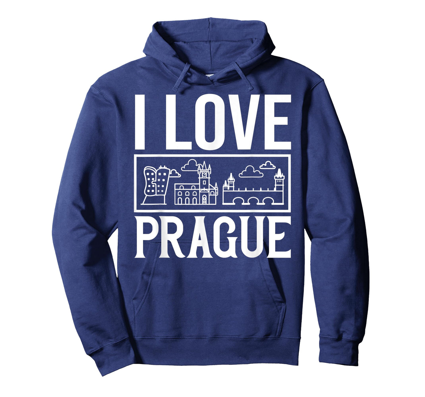 Prague Czech Republic City Skyline Map Travel T-Shirt