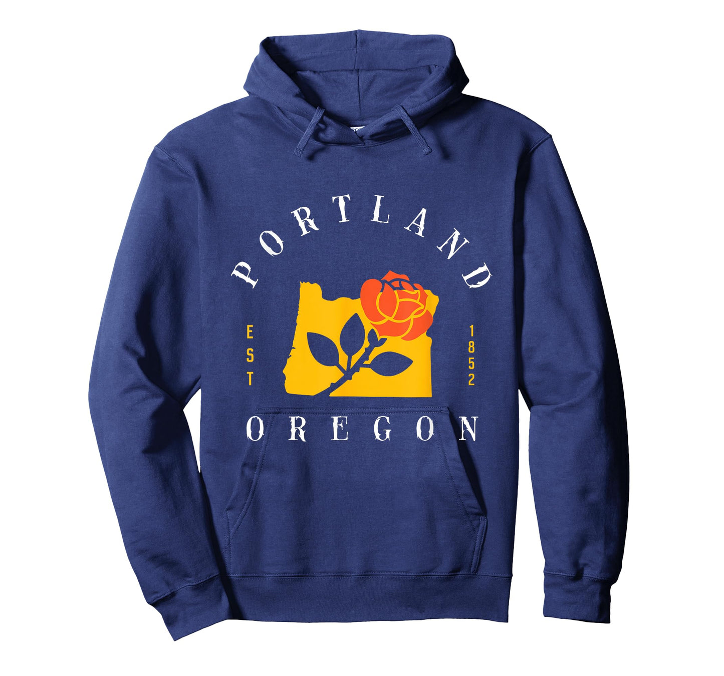 Portland City of Roses Oregon State Map Vintage Retro T-Shirt